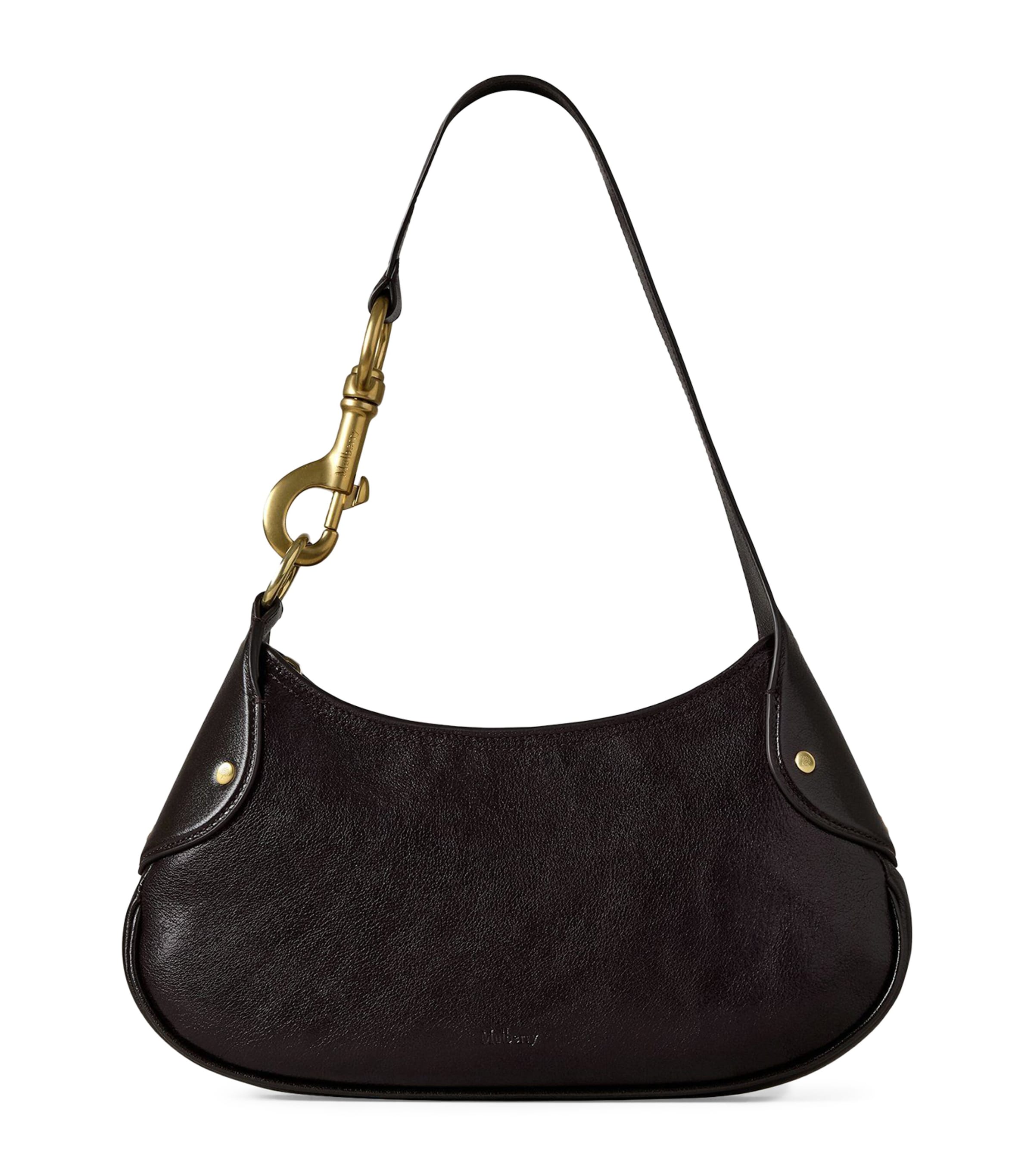 Mulberry Small Leather Hackney Shoulder Bag Ebony Image 1