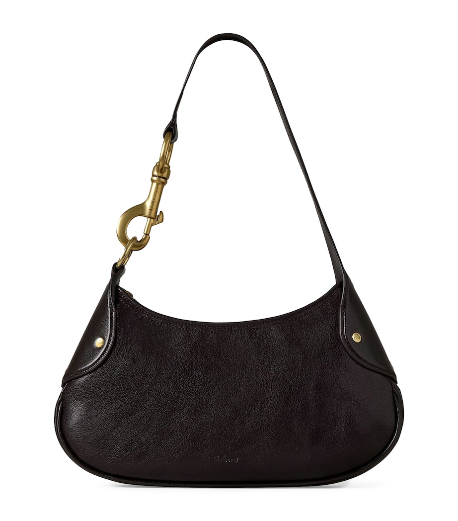Mulberry Small Leather Hackney Shoulder Bag Ebony Image 1