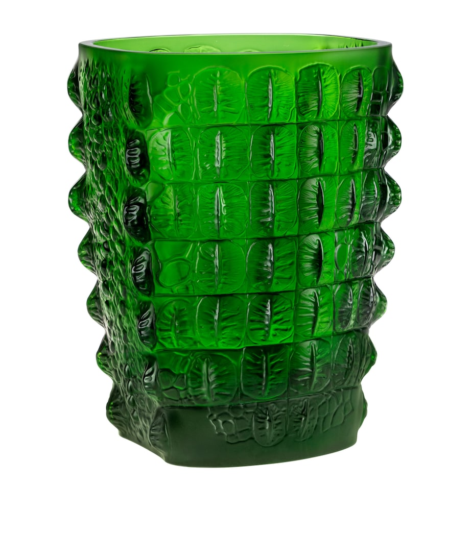 Crystal Crocodile Vase (26.5cm) VERT PRAIRIE Image 1