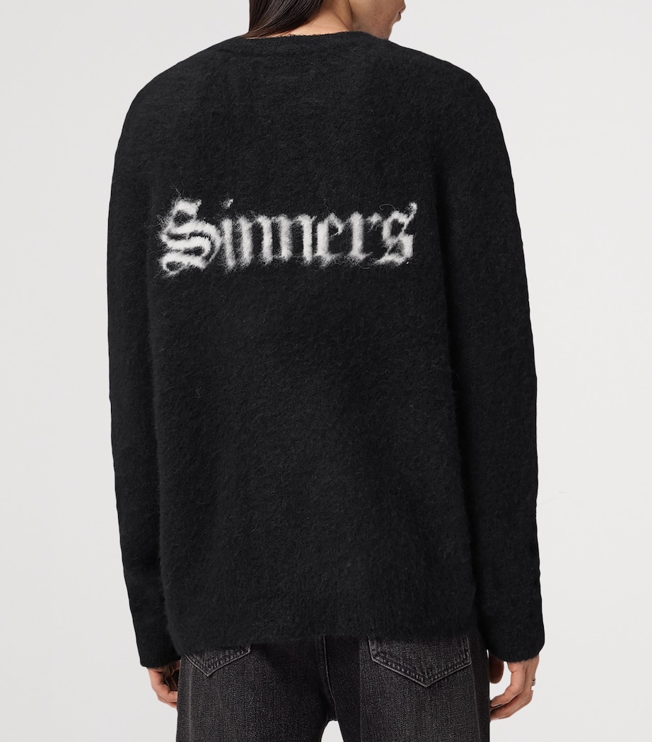 Wool-Blend Saints Sweater BLACK/CHALK WHITE Image 7