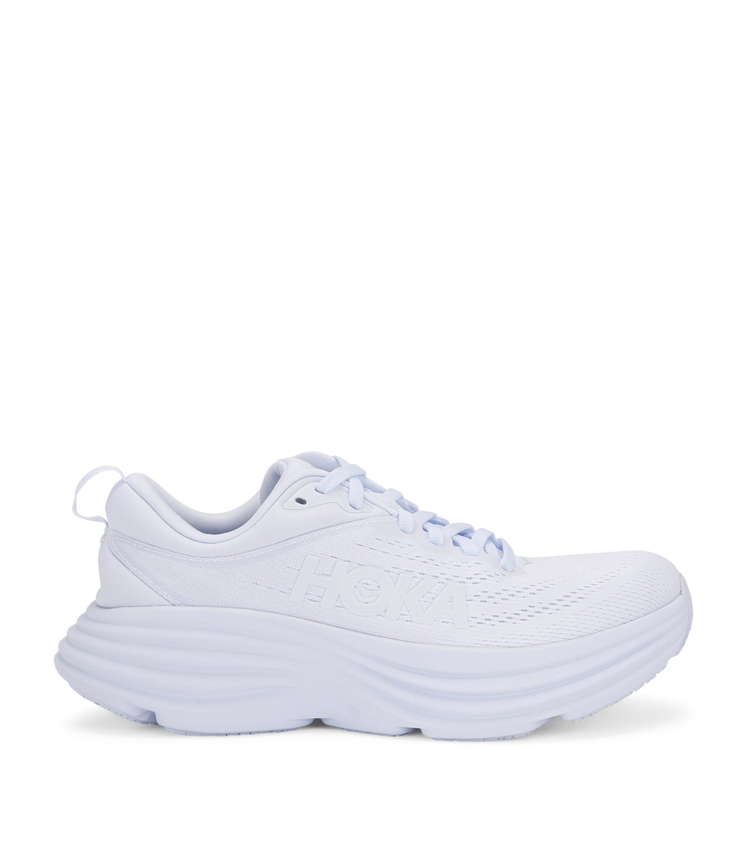 Hoka Bondi 8 Mesh-knit Sneakers In White