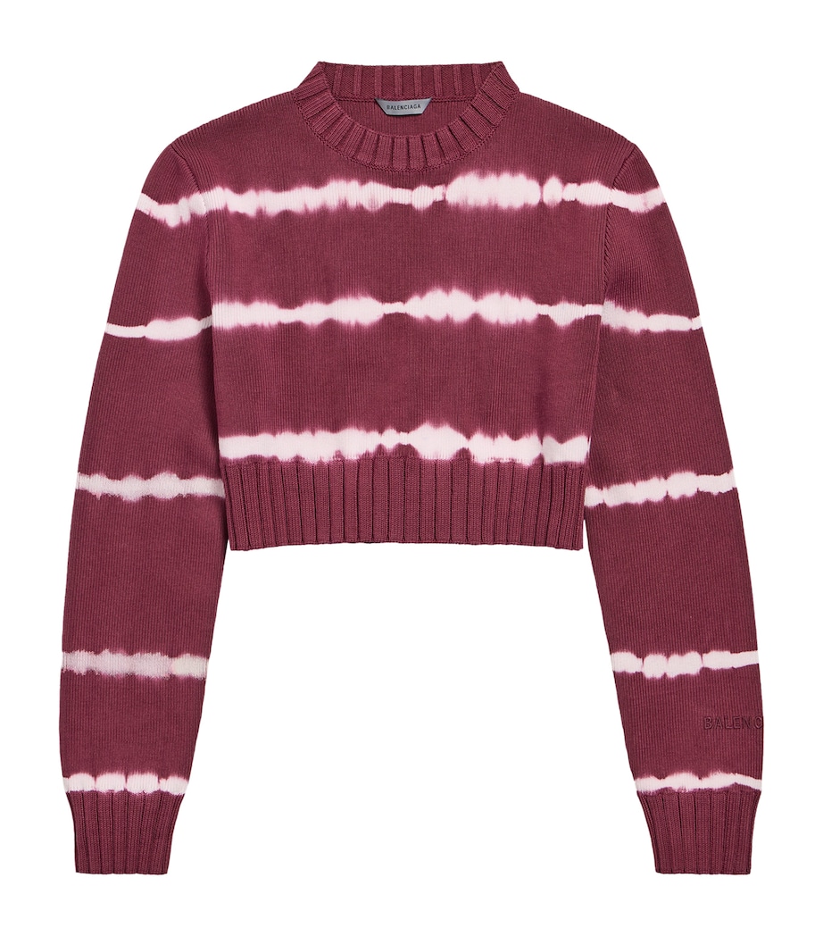 Balenciaga Womens Cotton Cropped Sweater Image 1