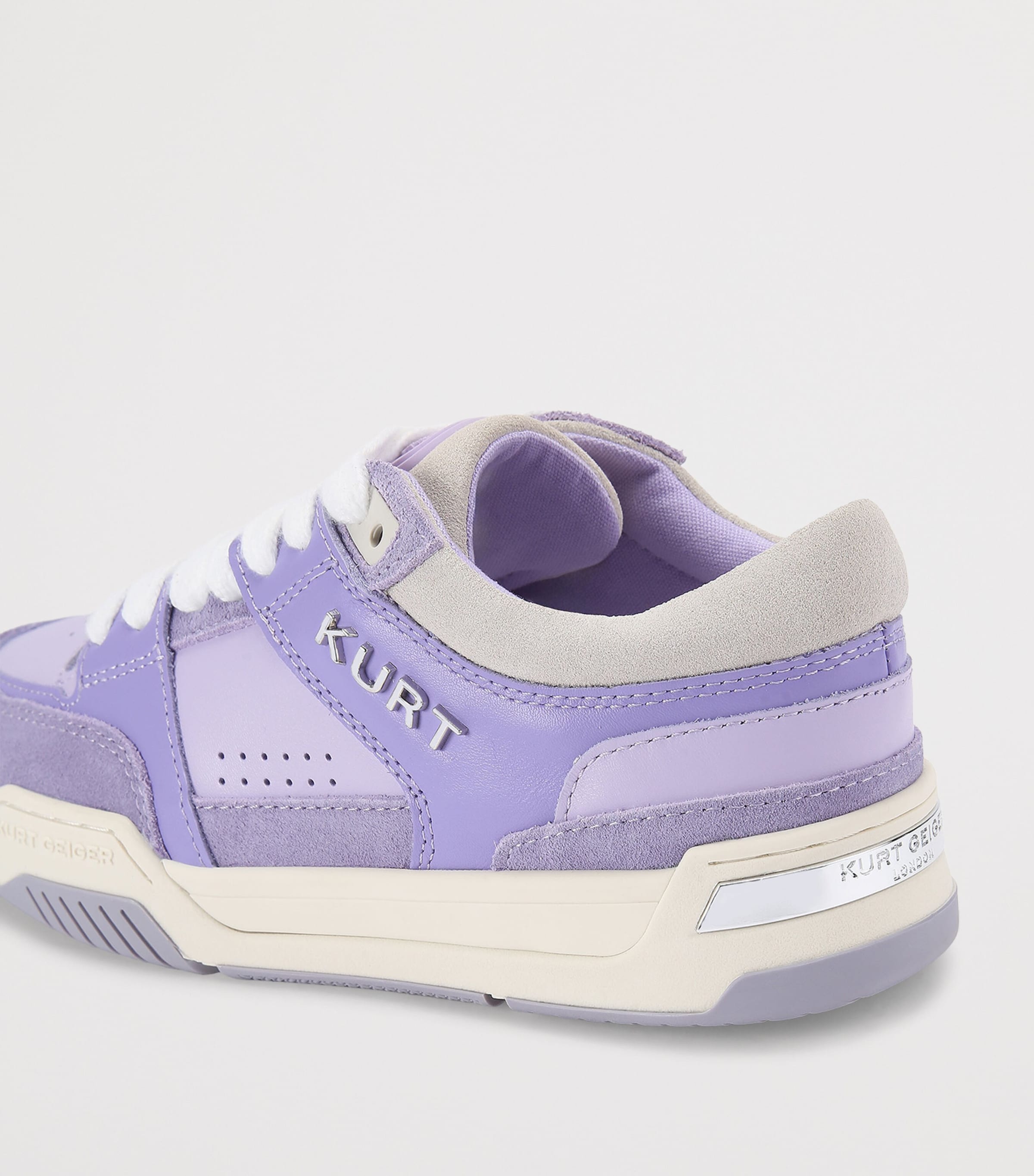 Kurt Geiger London Leather Hatton Sneakers Lilac Image 3