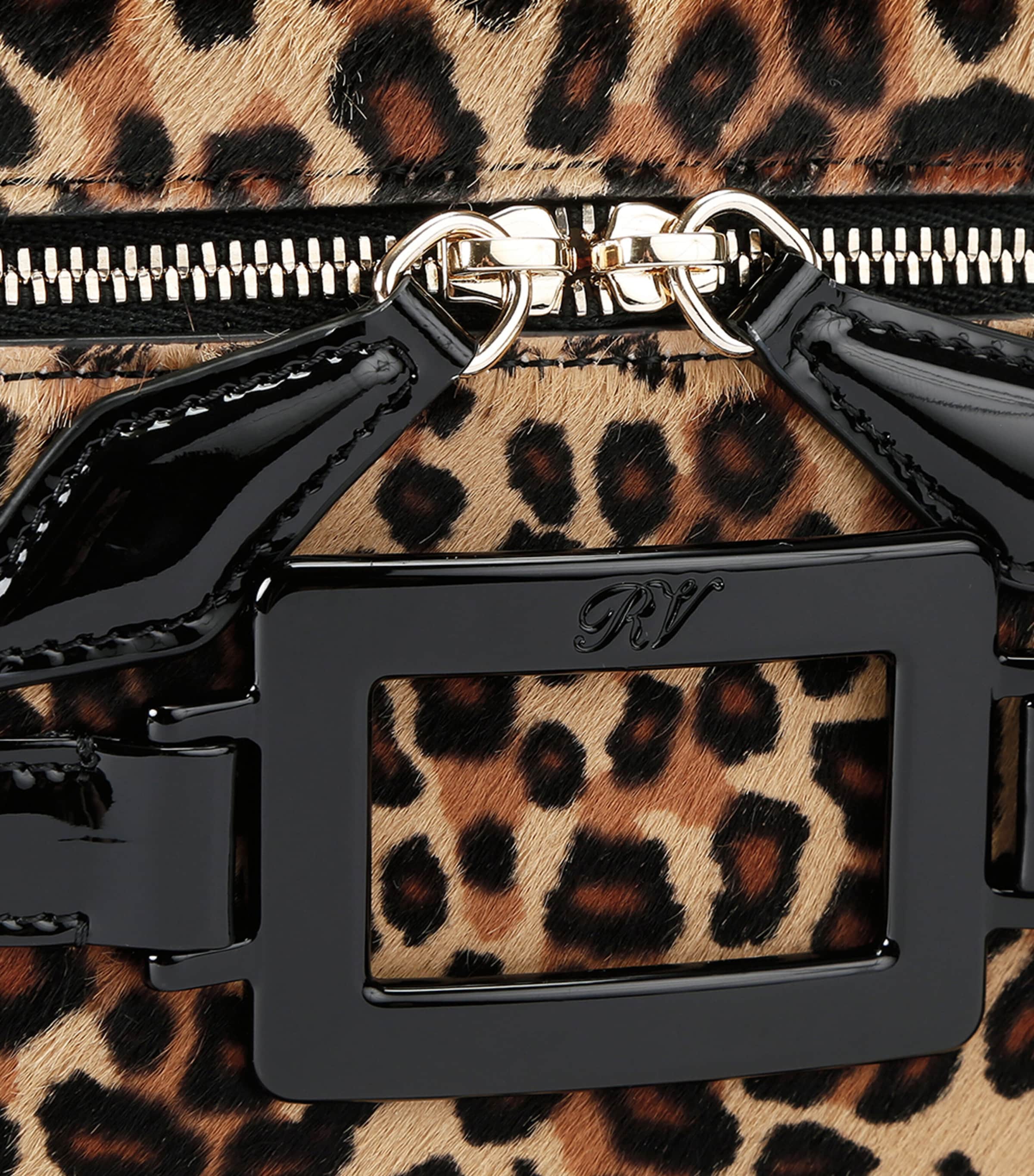 Mini Calf Hair Vanity Belle Vivier Top-Handle Bag DK.BRN COM Image 3