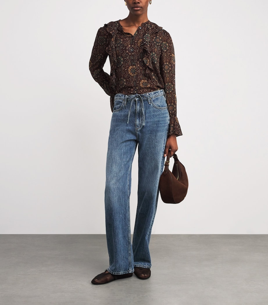 Drawstring Phoebe Wide-Leg Jeans DELCAN Image 2