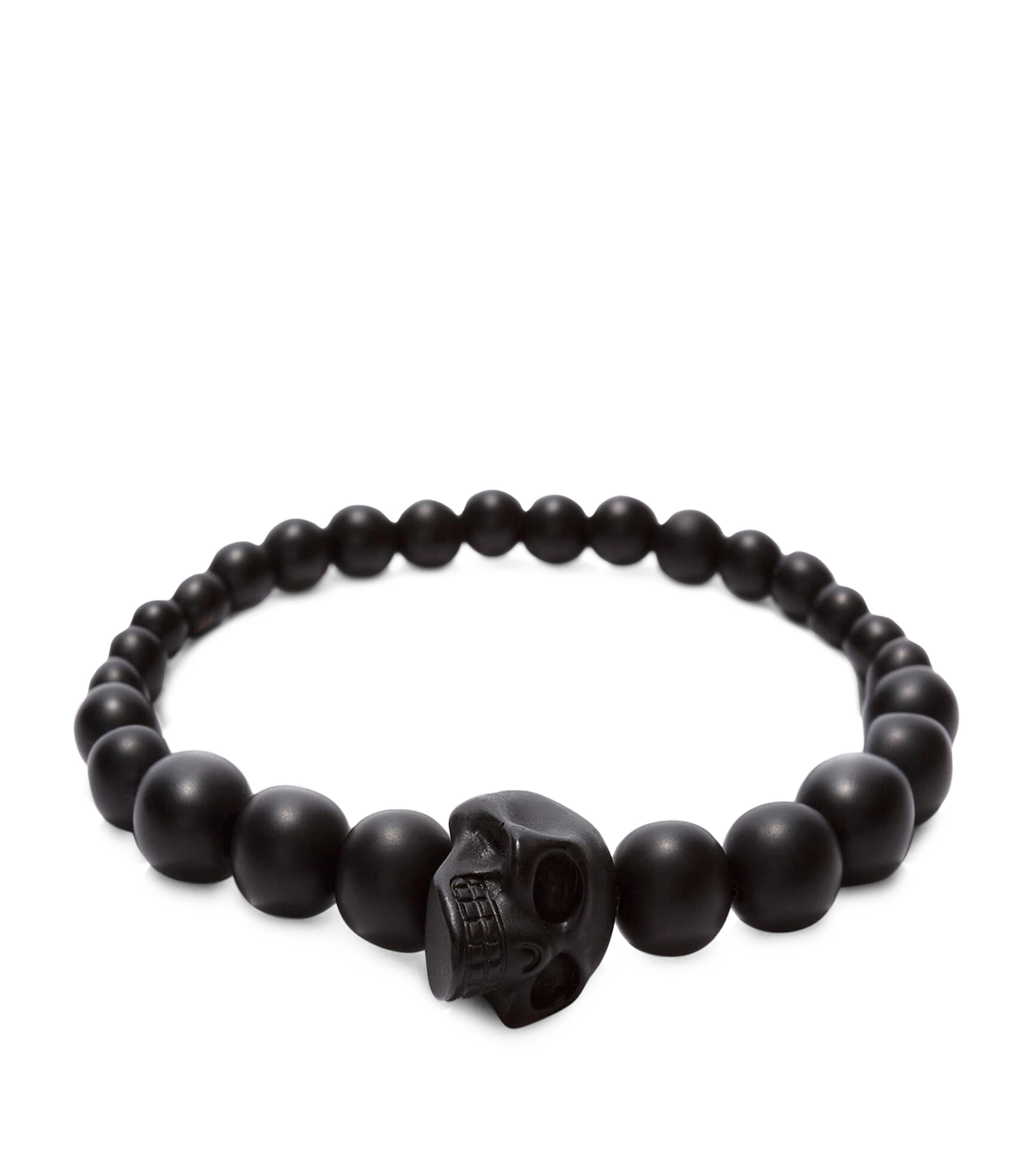 McQueen Beaded Skull Bracelet | Fashion Jewellery | Bracelets | Men Accessories | Jewellery | Designers | McQueen