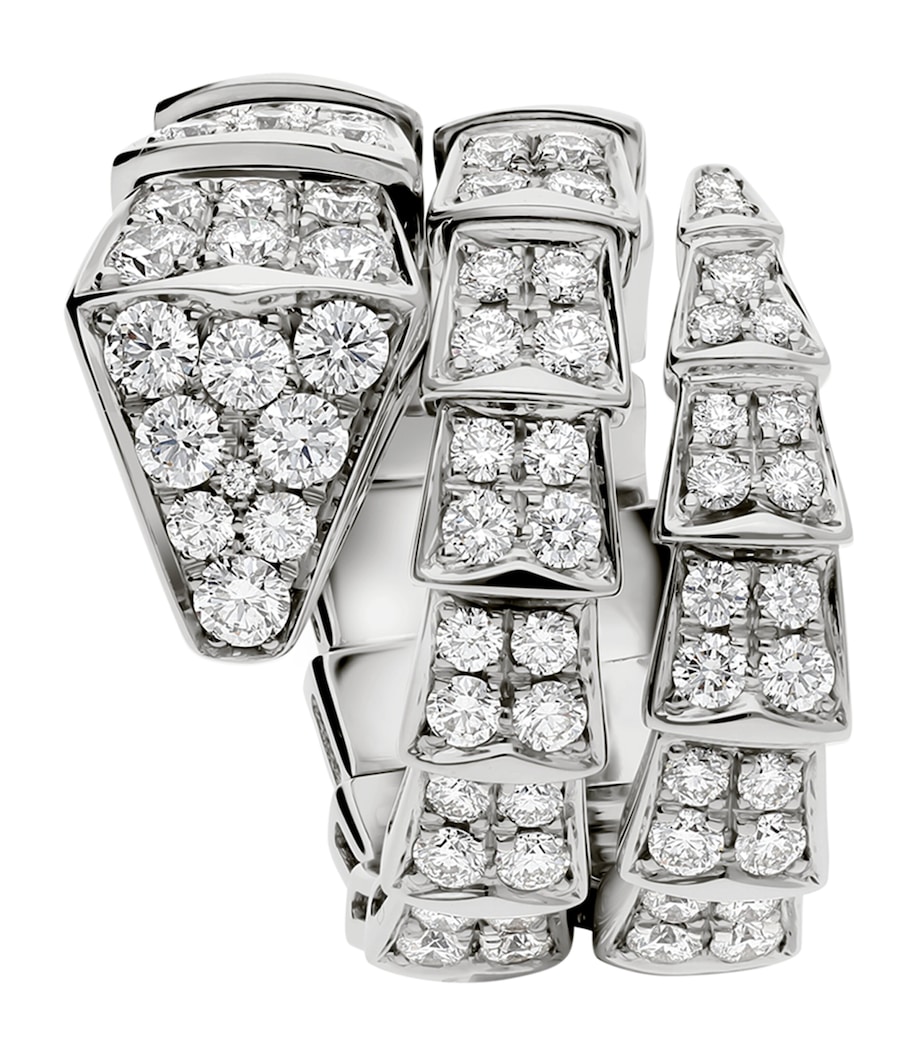 White Gold and Diamond Serpenti Viper Ring WHITE GOLD Image 1