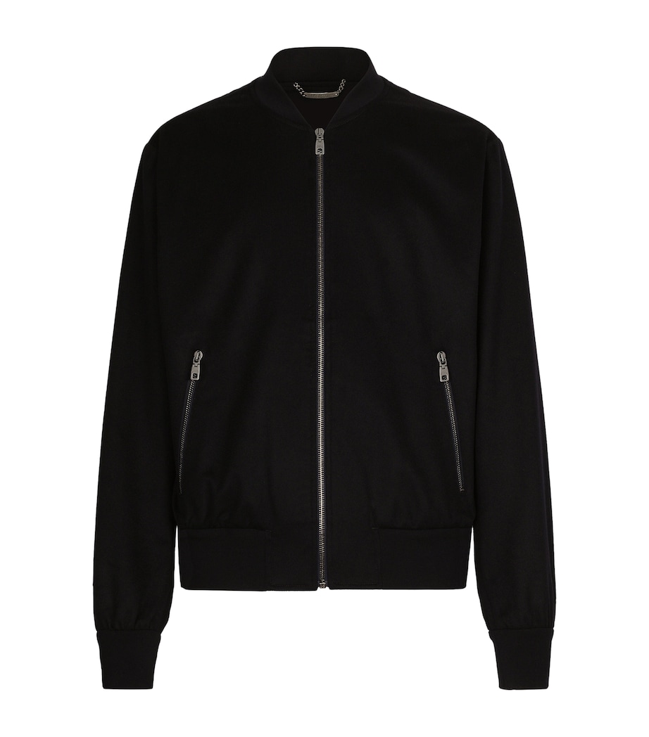 Cashmere Bomber Jacket B3681-VERY DARK BLUE Image 1