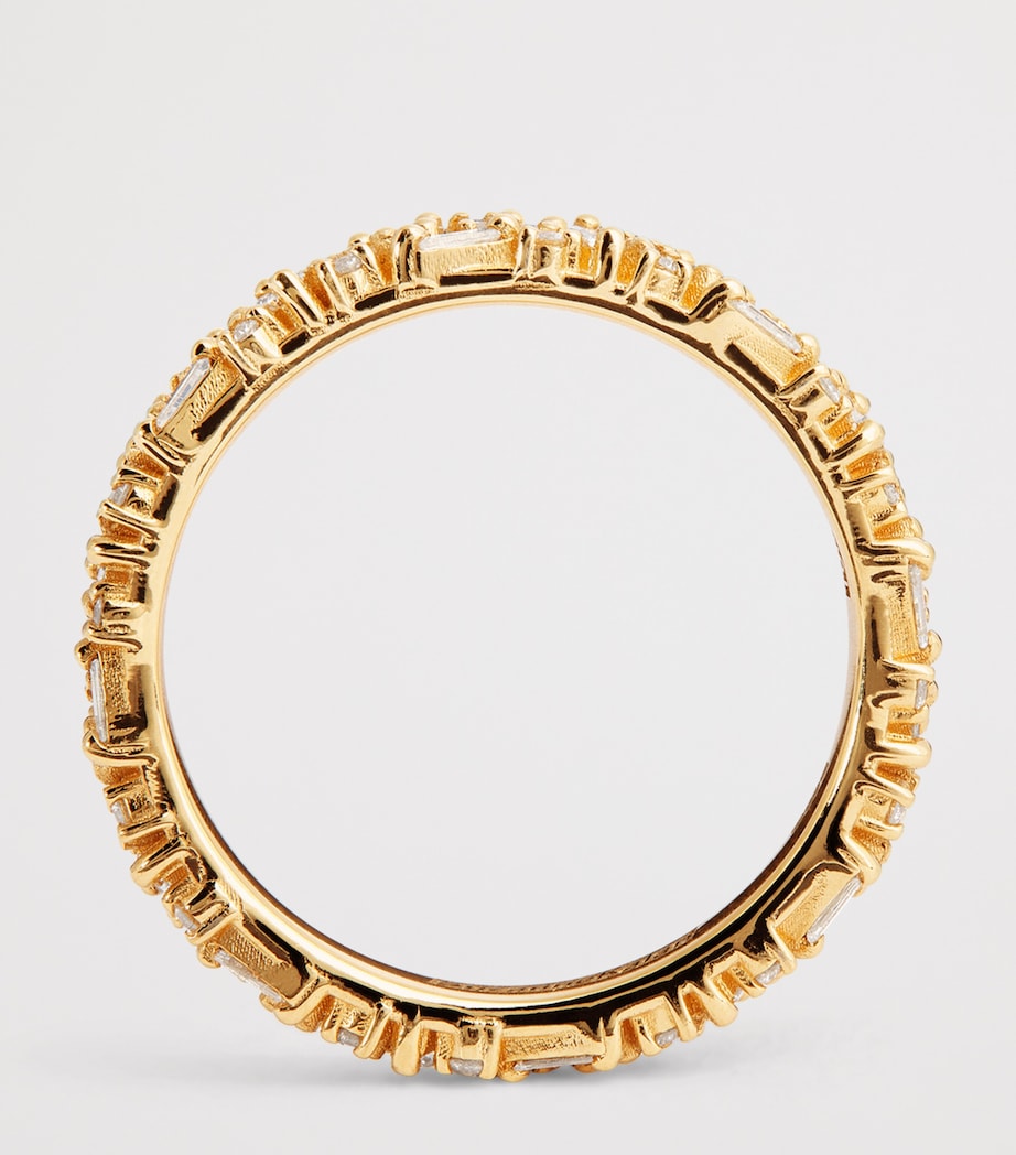 Yellow Gold and Mixed Diamond Tech Ring Jackets (Size 7.5) 18K YG/WD Image 3