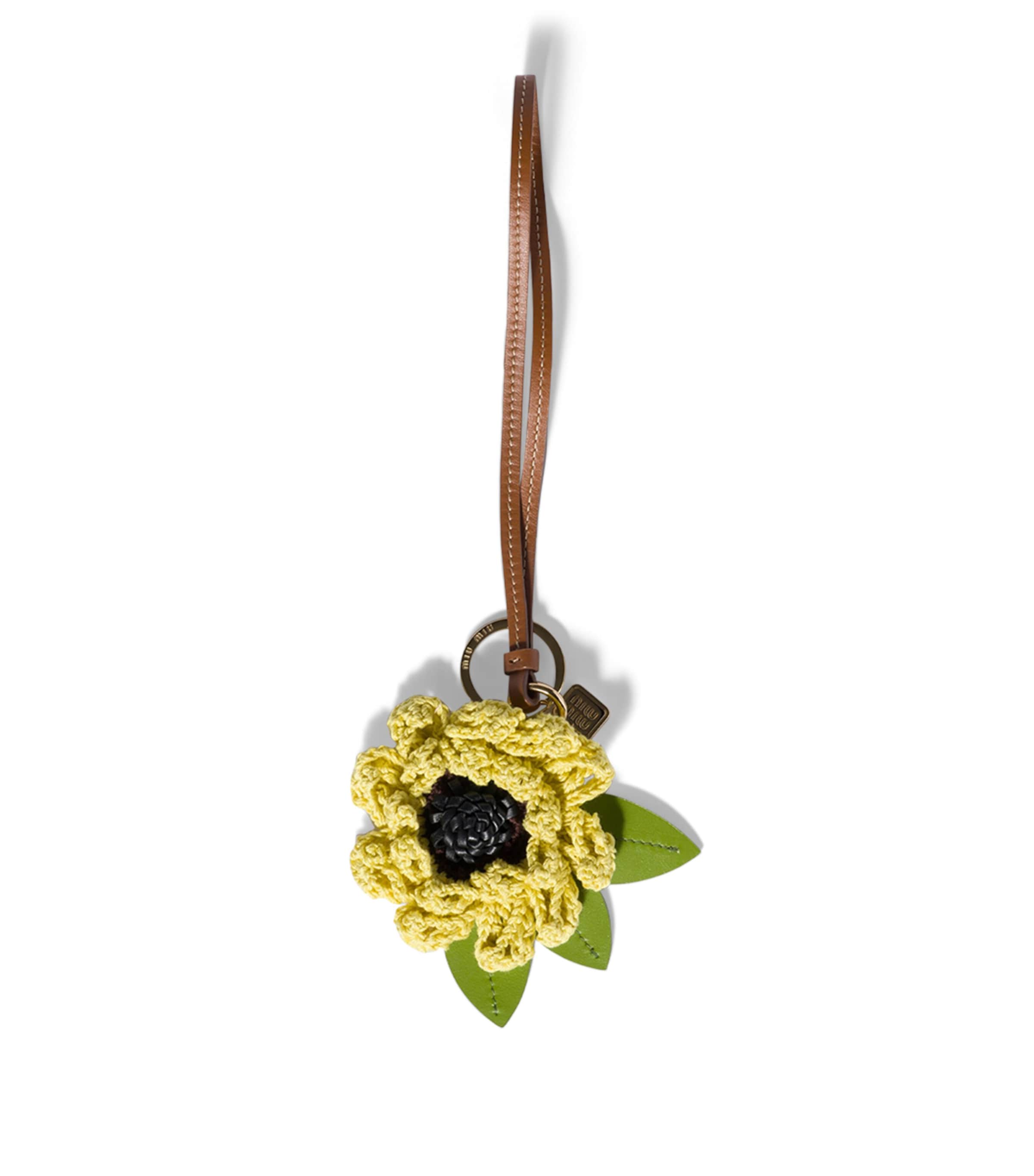 Miu Miu Flower Keyring Yellow Image 1