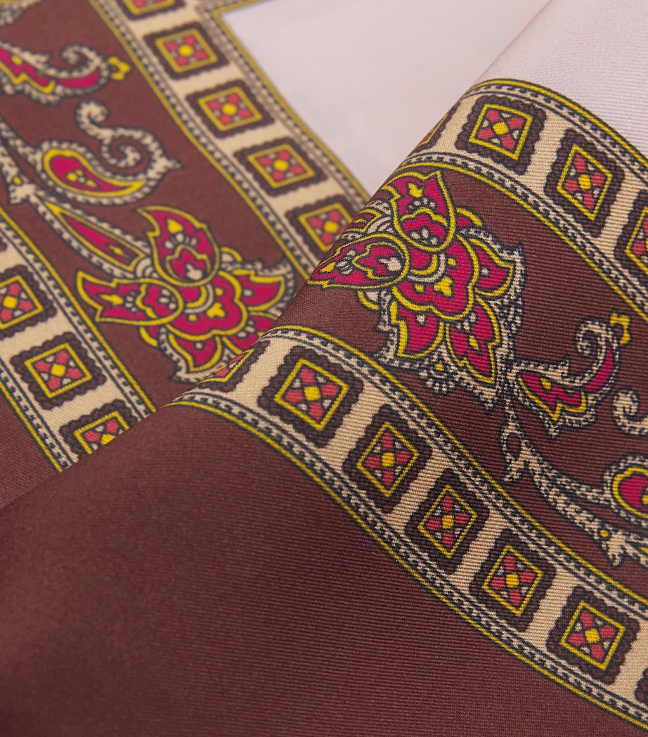 Silk Printed Scarf NUDE / BORDEAUX Image 5