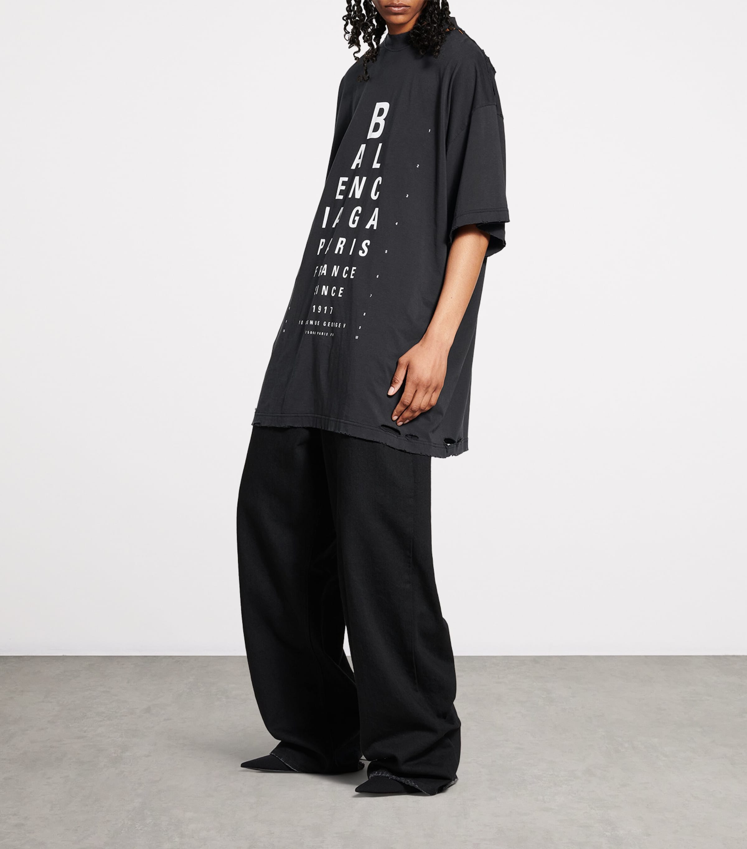 Balenciaga Mens Cotton Oversized Logo T-Shirt Image 3