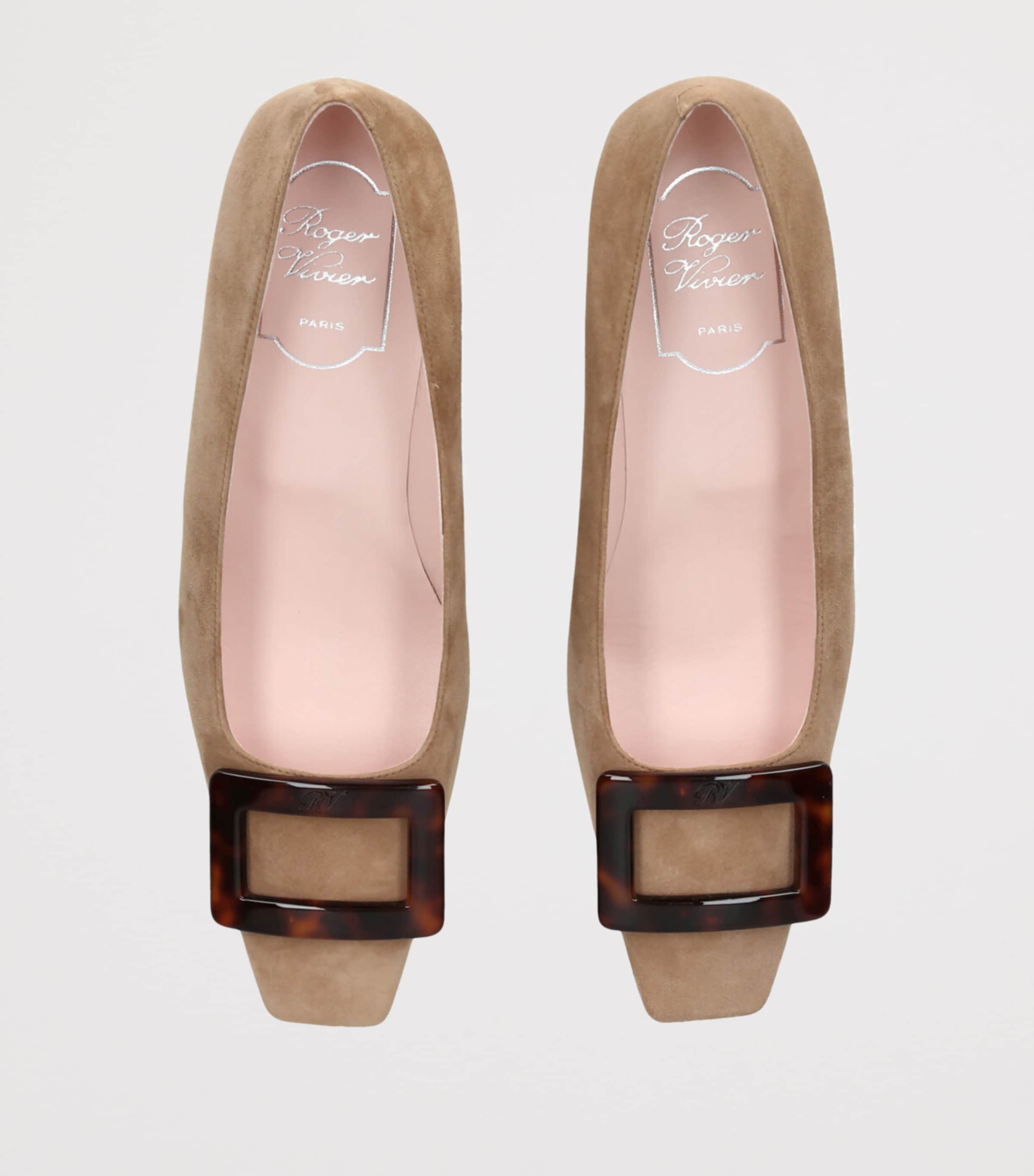 Suede Belle Vivier Pumps 45 TAN COMB Image 4