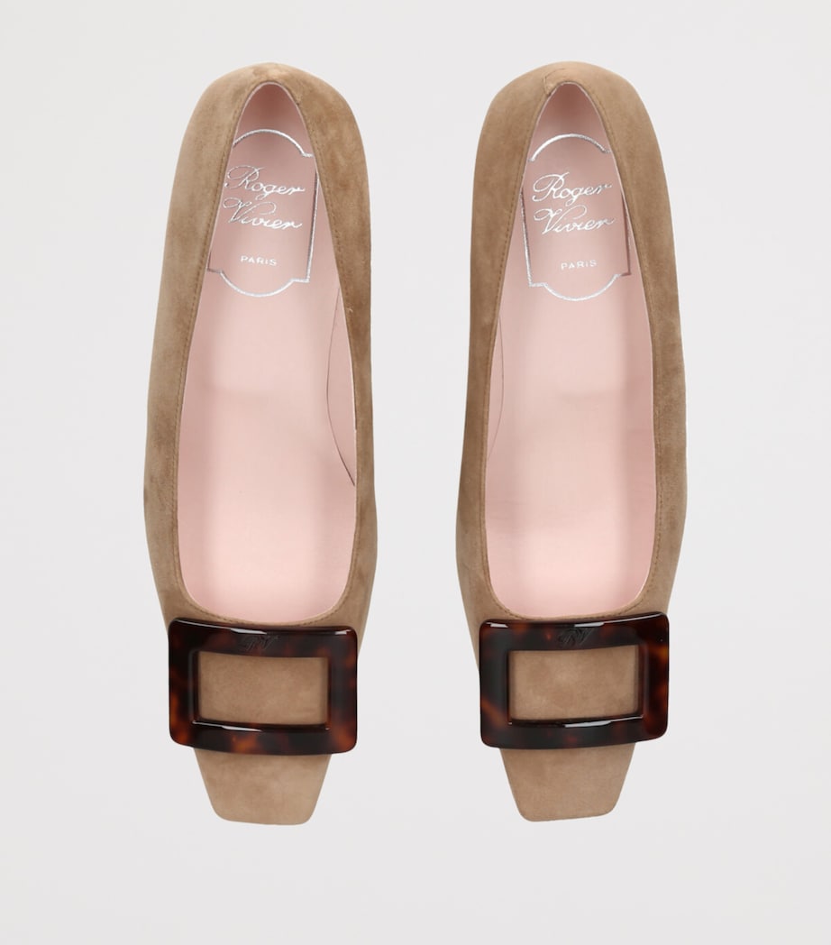 Suede Belle Vivier Pumps 45 TAN COMB Image 4