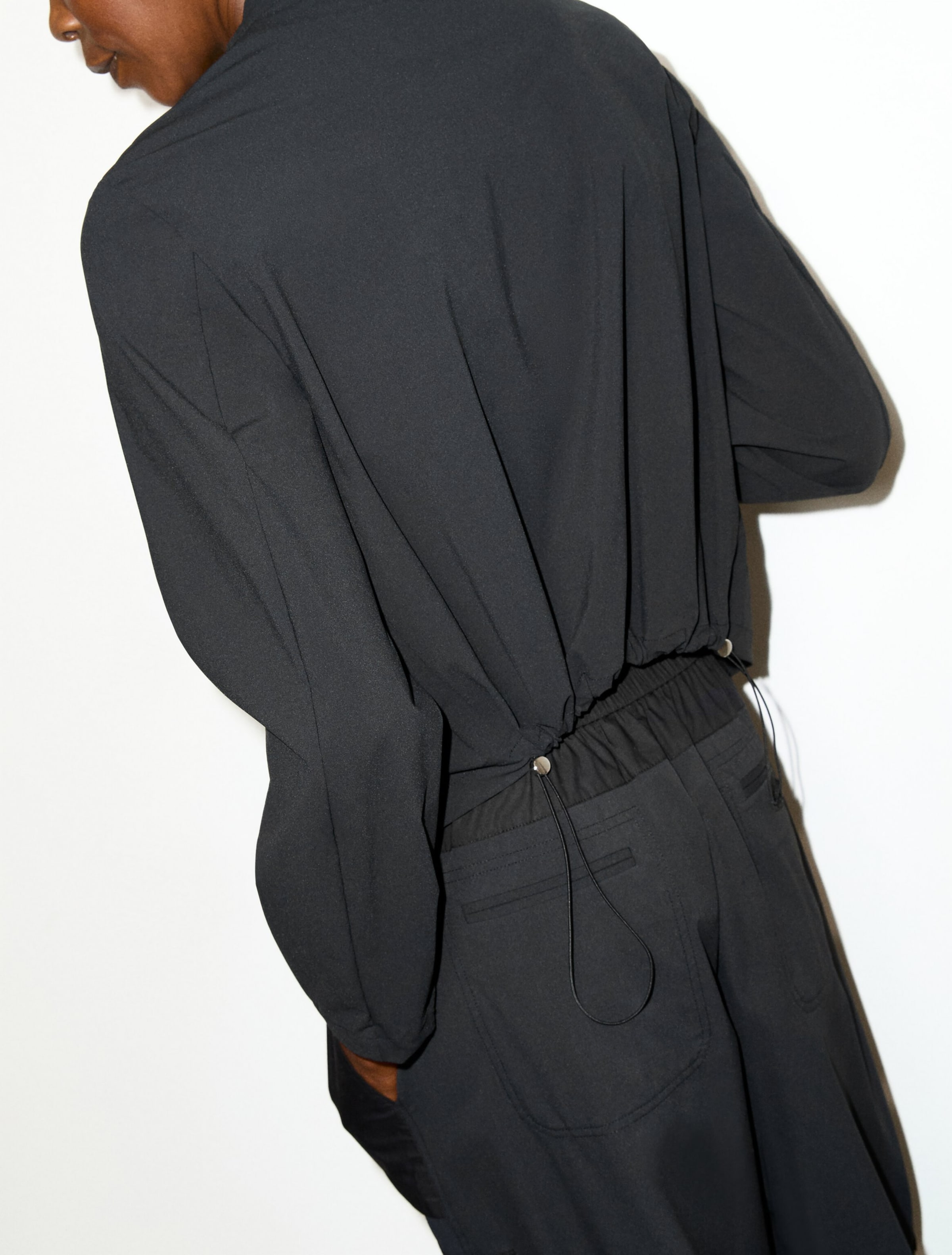MAX&Co. Womens Technical Jersey Jacket Black Image 5
