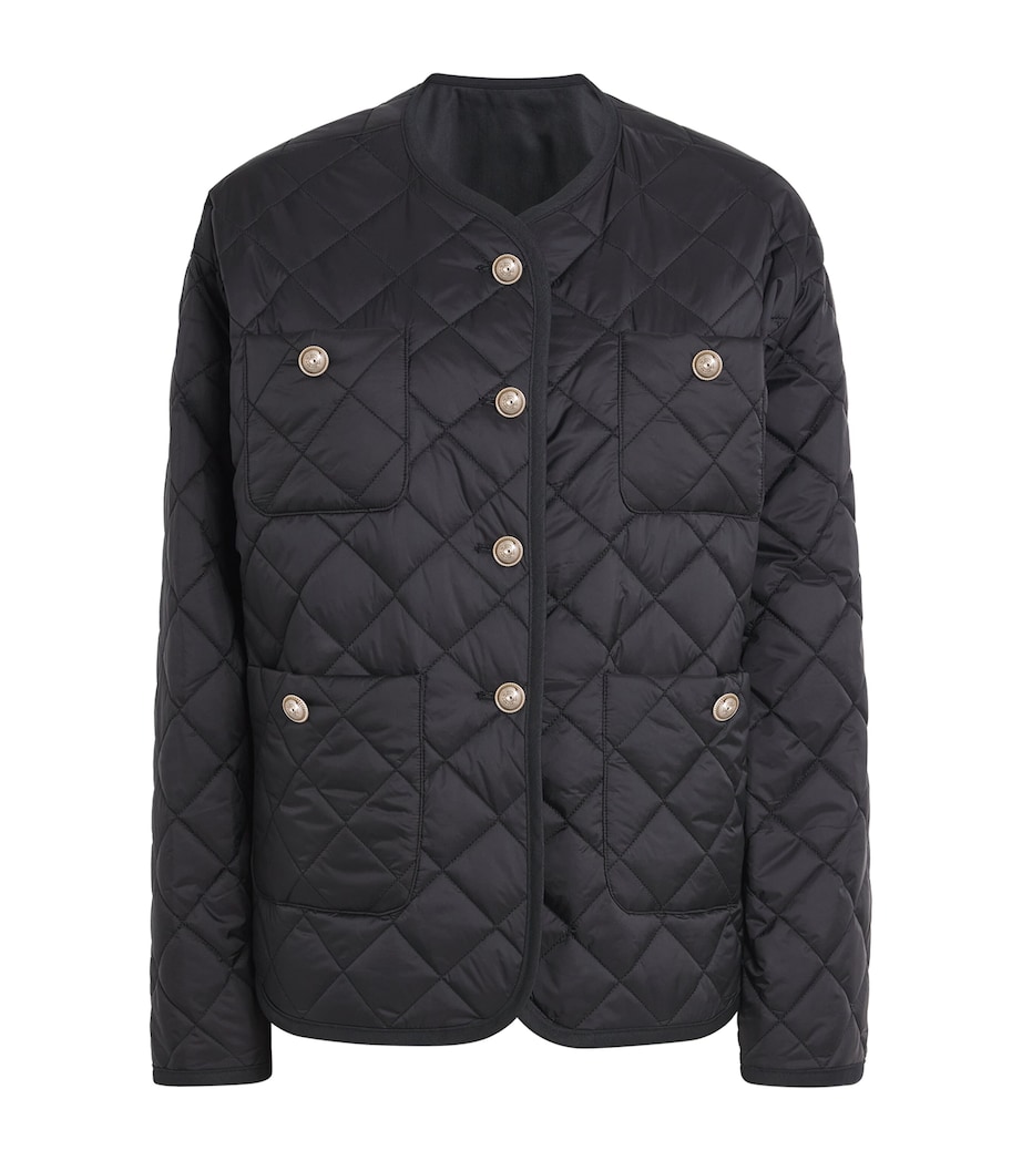 Reversible Quilted Jacket BLACK Image 1