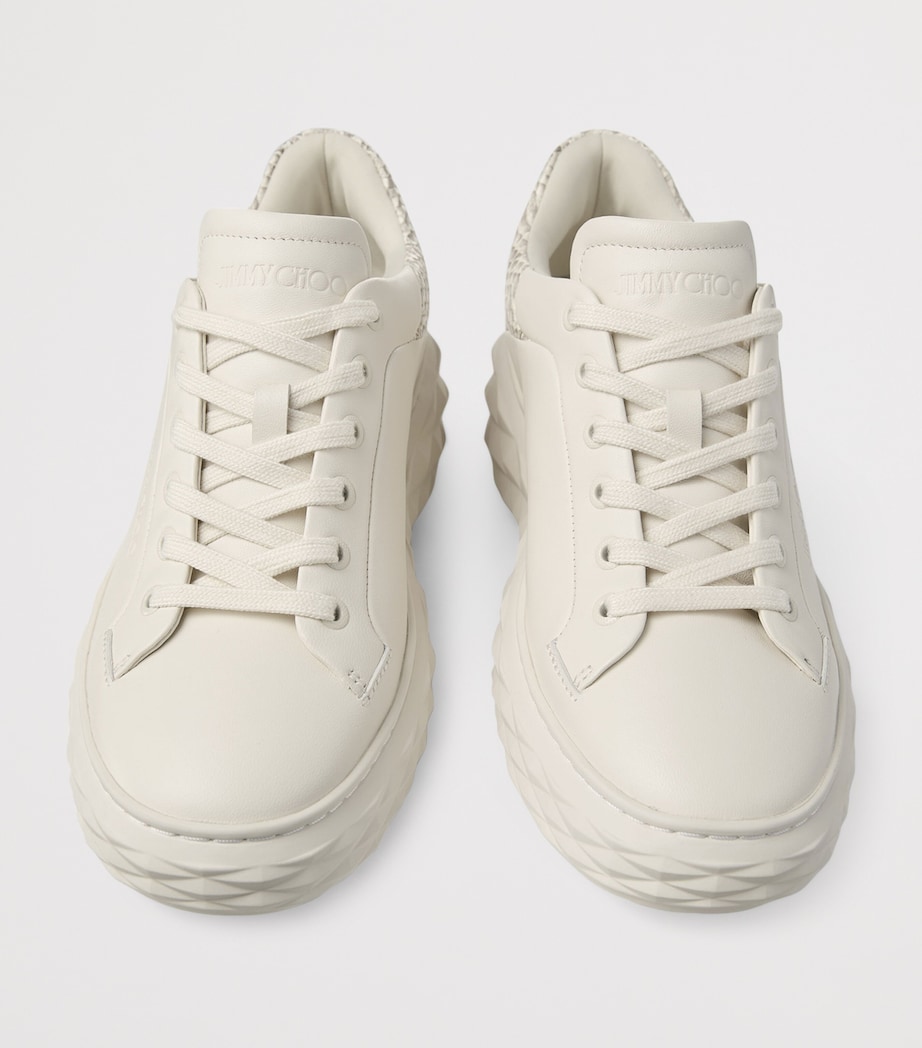 Diamond Maxi Leather Sneakers V LATTE/ROCCIA Image 3