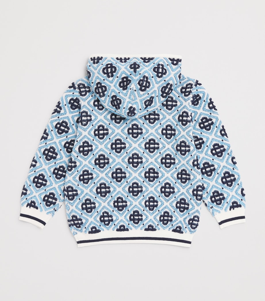 Casablanca Kids Monogram Knit Hoodie (3-8 Years) Image 2