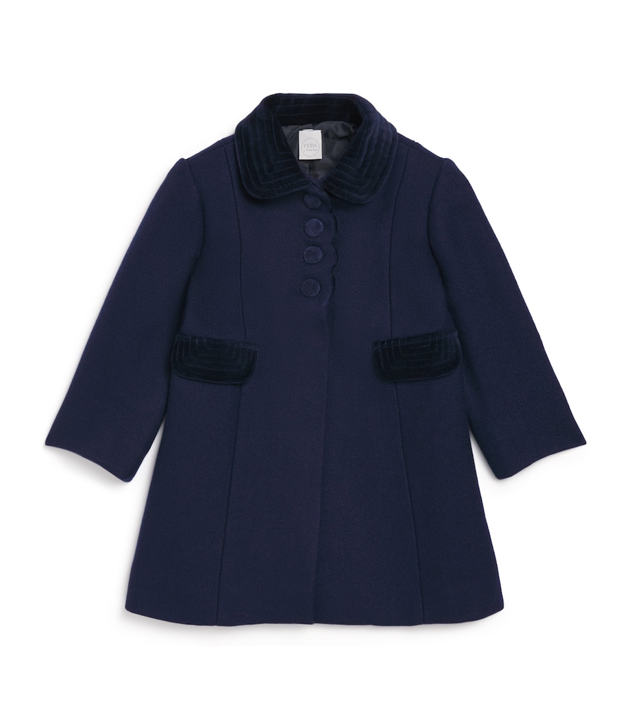 Wool Overcoat (12 Months-4 Years) BLUE Image 1