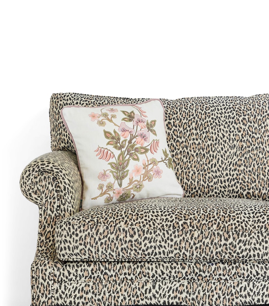 Medium Hemp The Dancing Orchids Cushion (45cm x 45cm) ECRU Image 2