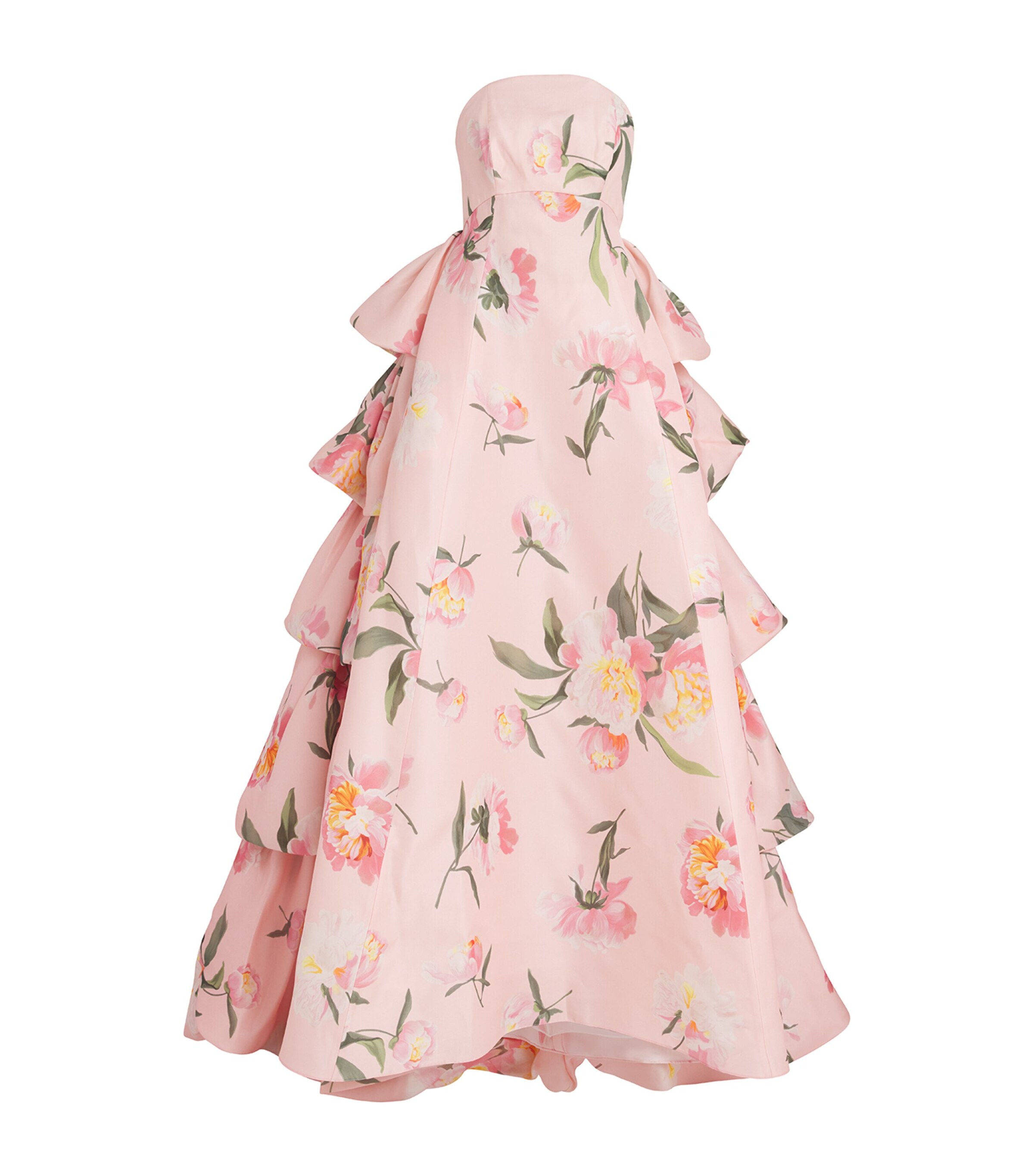 open lace back dress Pink Silk Vintage Carolina Herrera Dress With Floral Jacquard Pattern –  Modig