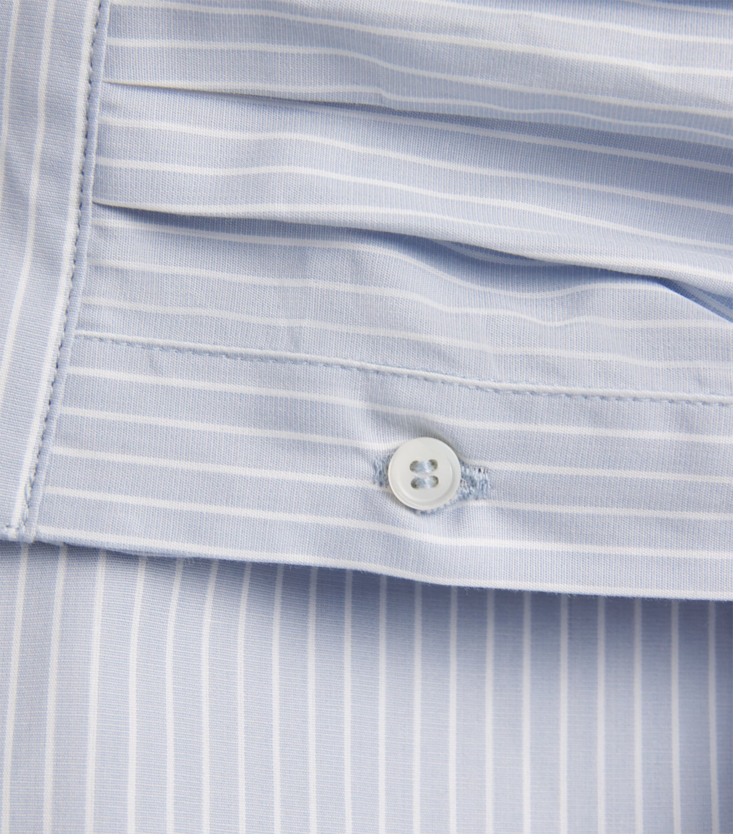 A.P.C. Mens Organic Cotton Stripe Shirt Iac Blue Grey Image 6