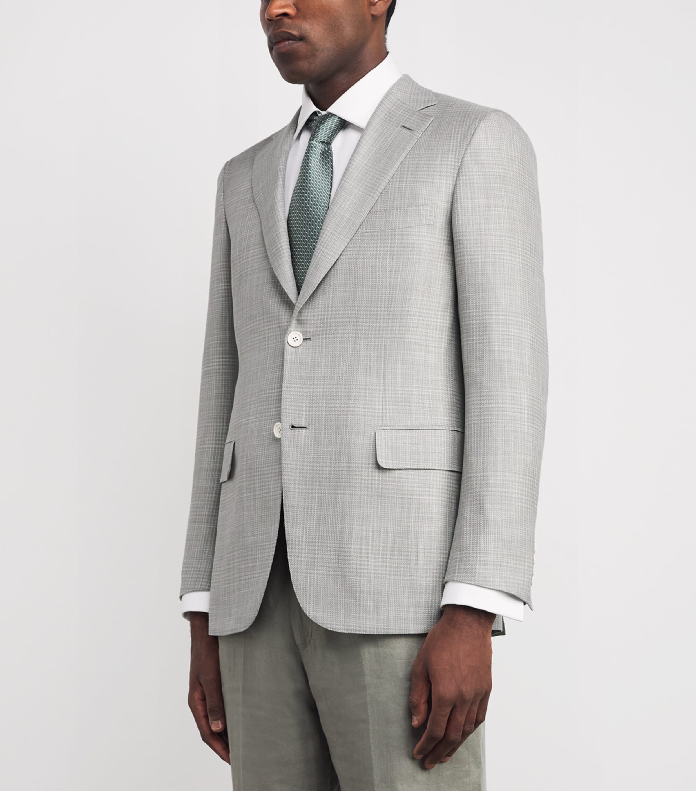 Wool-Silk Check Ravello Blazer 1515 Image 3