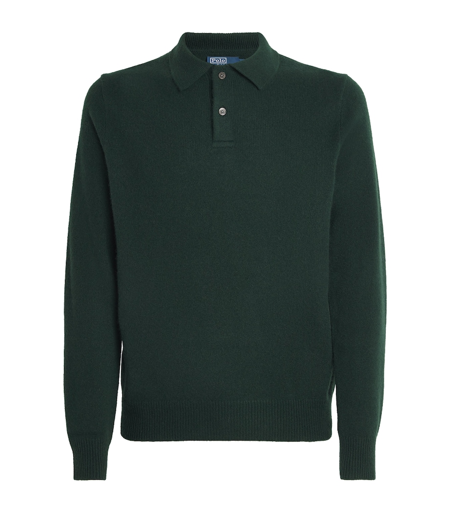 Cashmere Polo Sweater GREEN Image 1