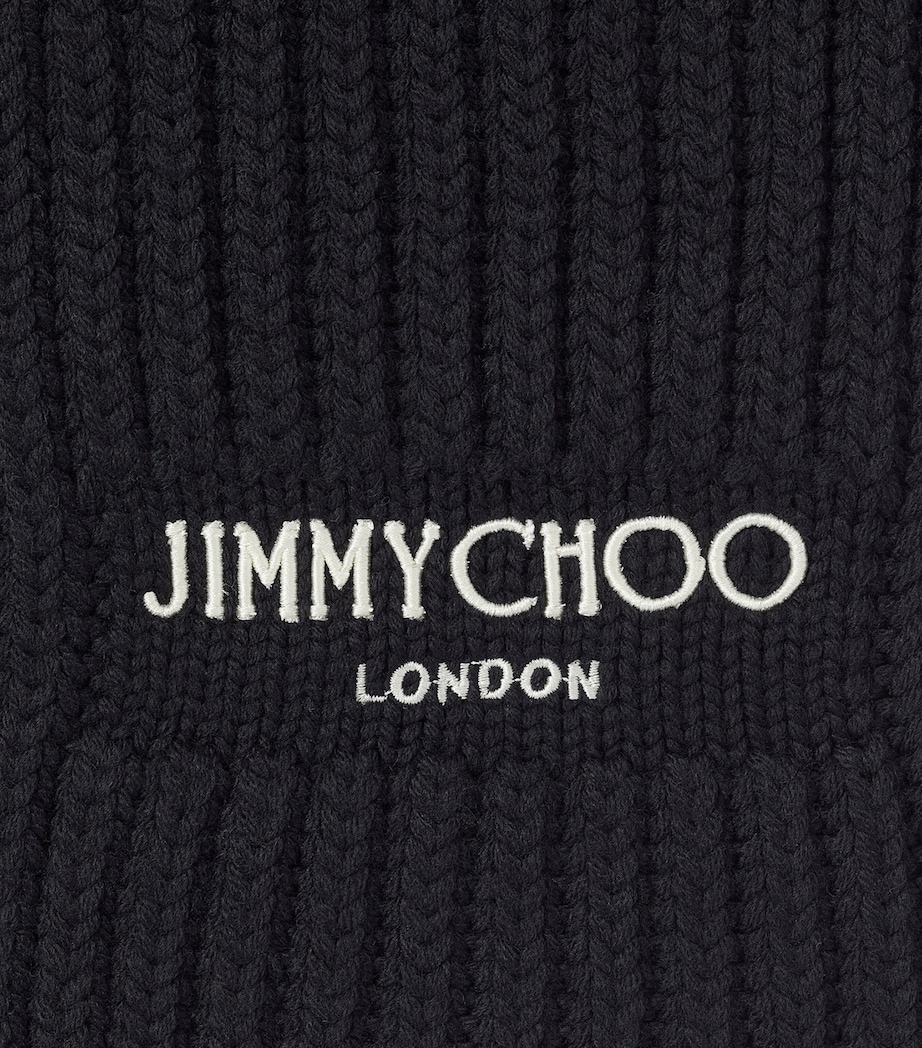 Yukiko Virgin Wool Scarf S200 BLACK/ECRU Image 4