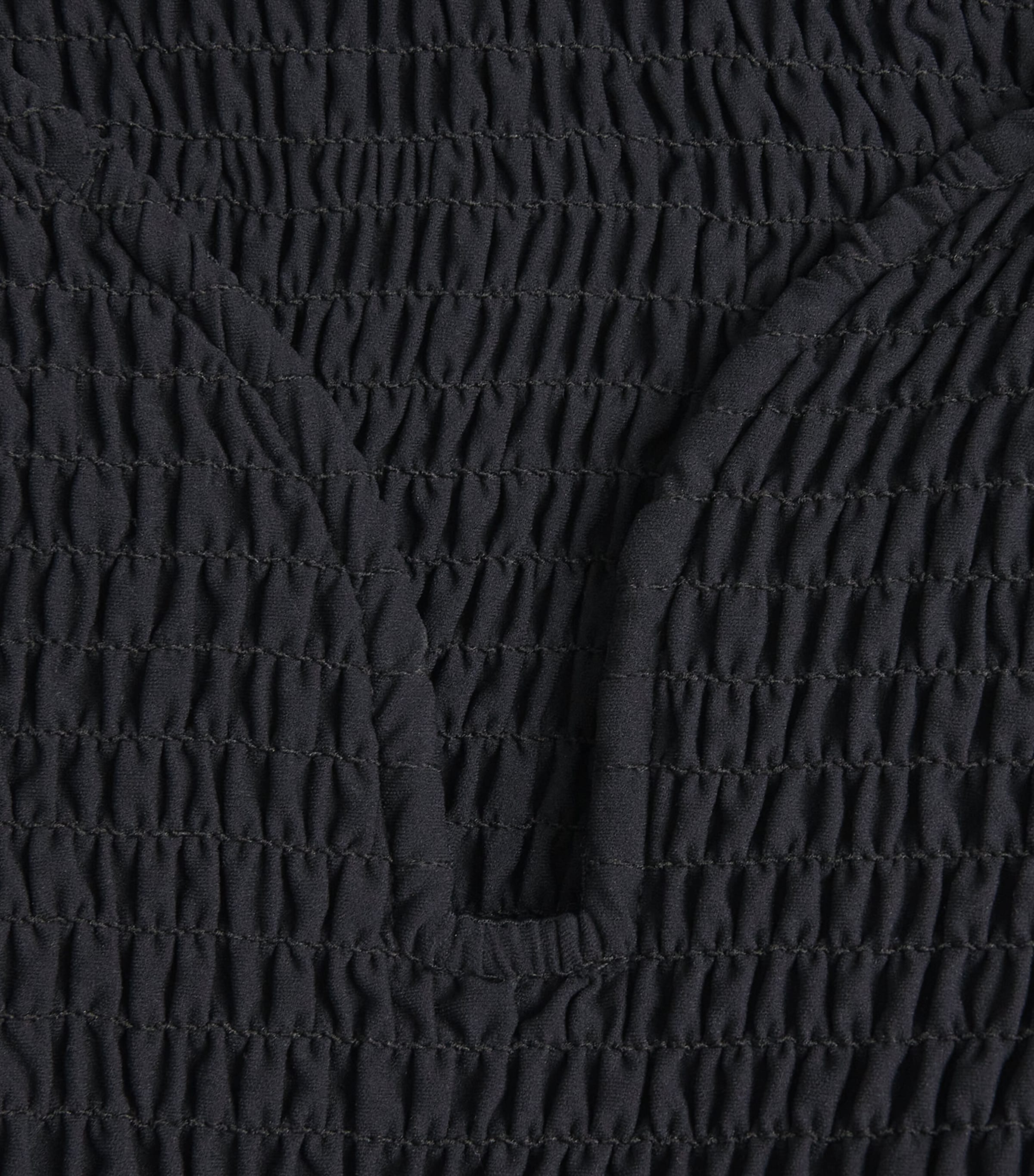 Smocked Maillot Swimsuit NOIR Image 4