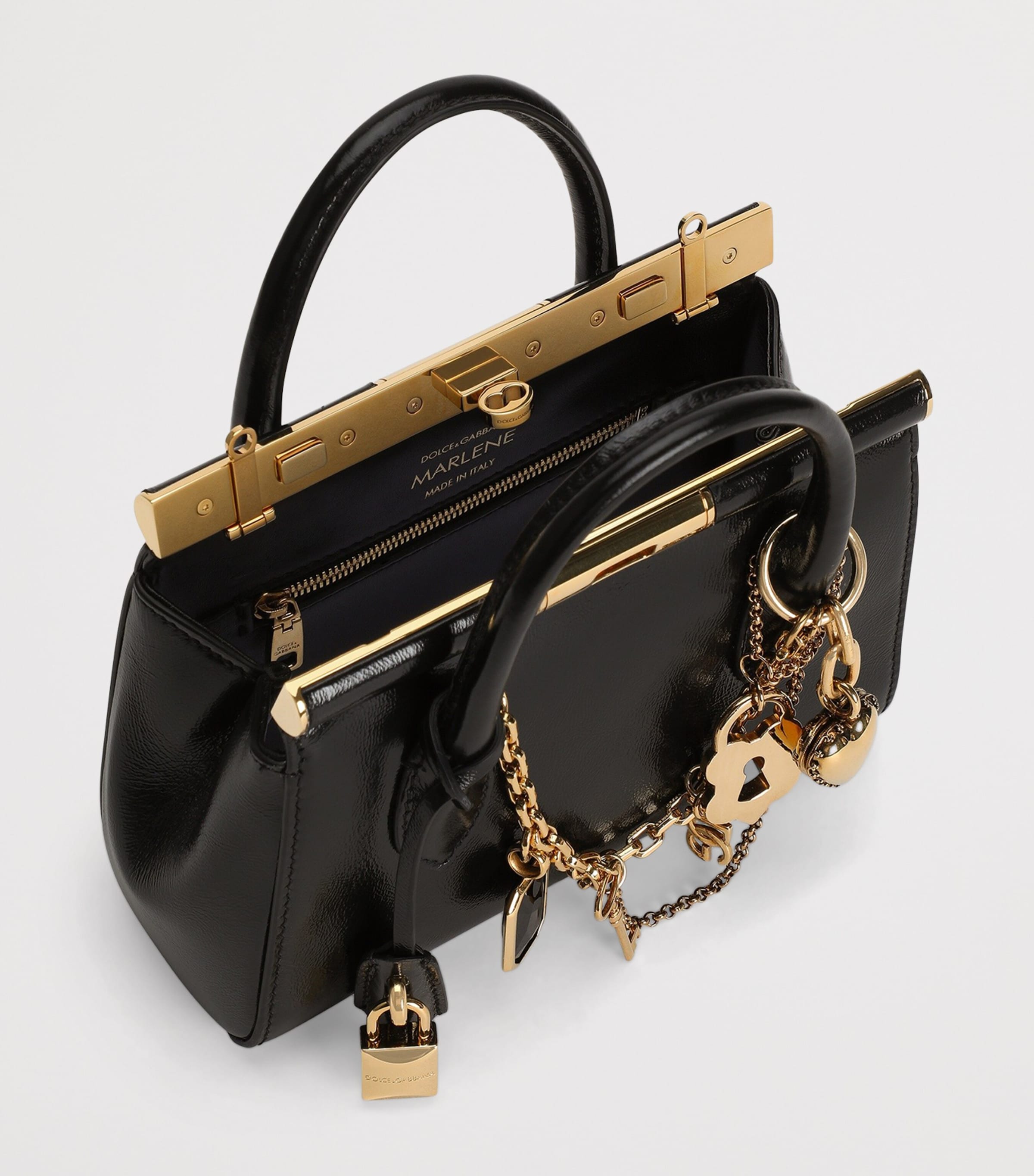 Dolce&Gabbana Mini Leather Marlene Day Shoulder Bag Nero/vintage Image 5