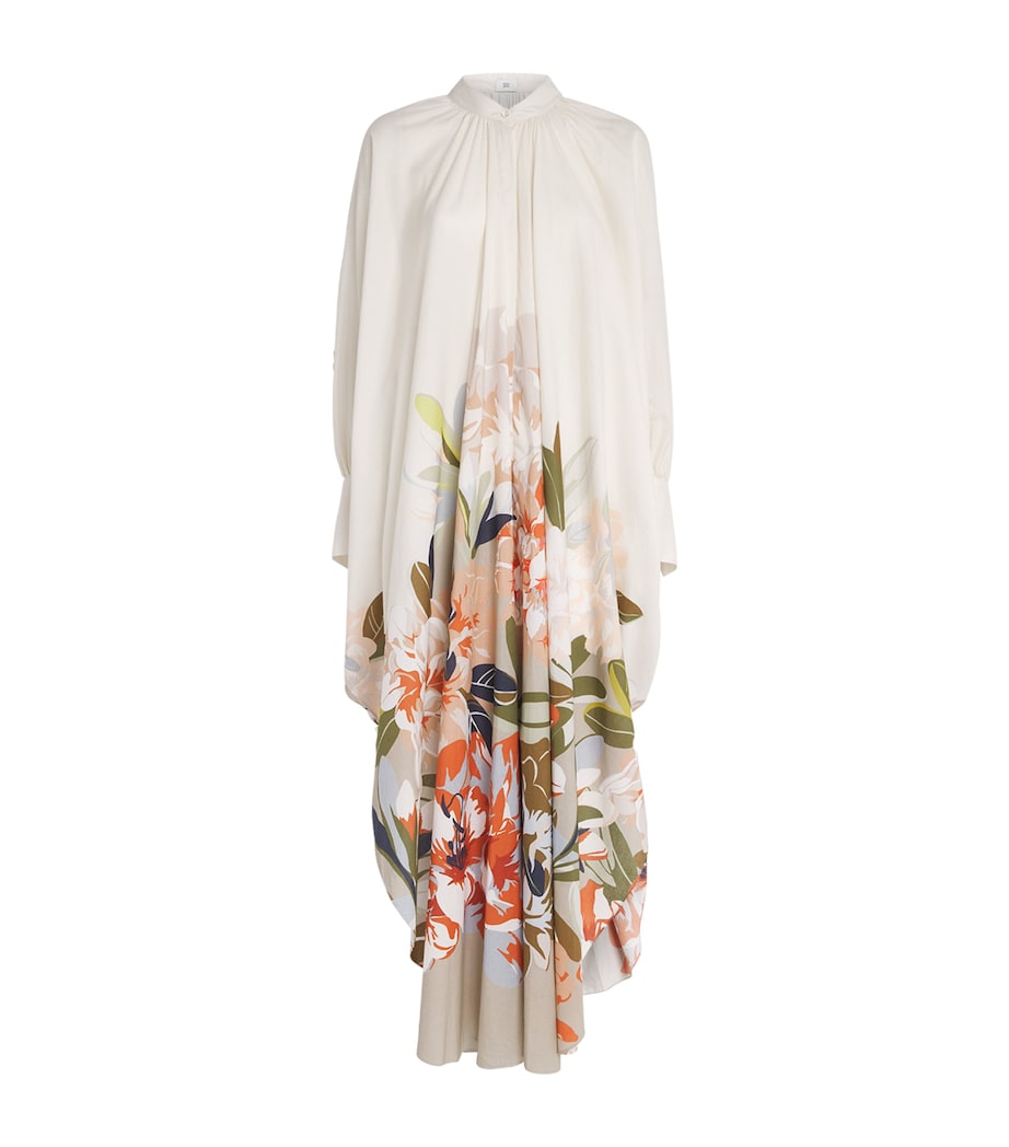 Cotton Floral Rysa Maxi Dress CHMUL CHAMPGNE/MULTI Image 1