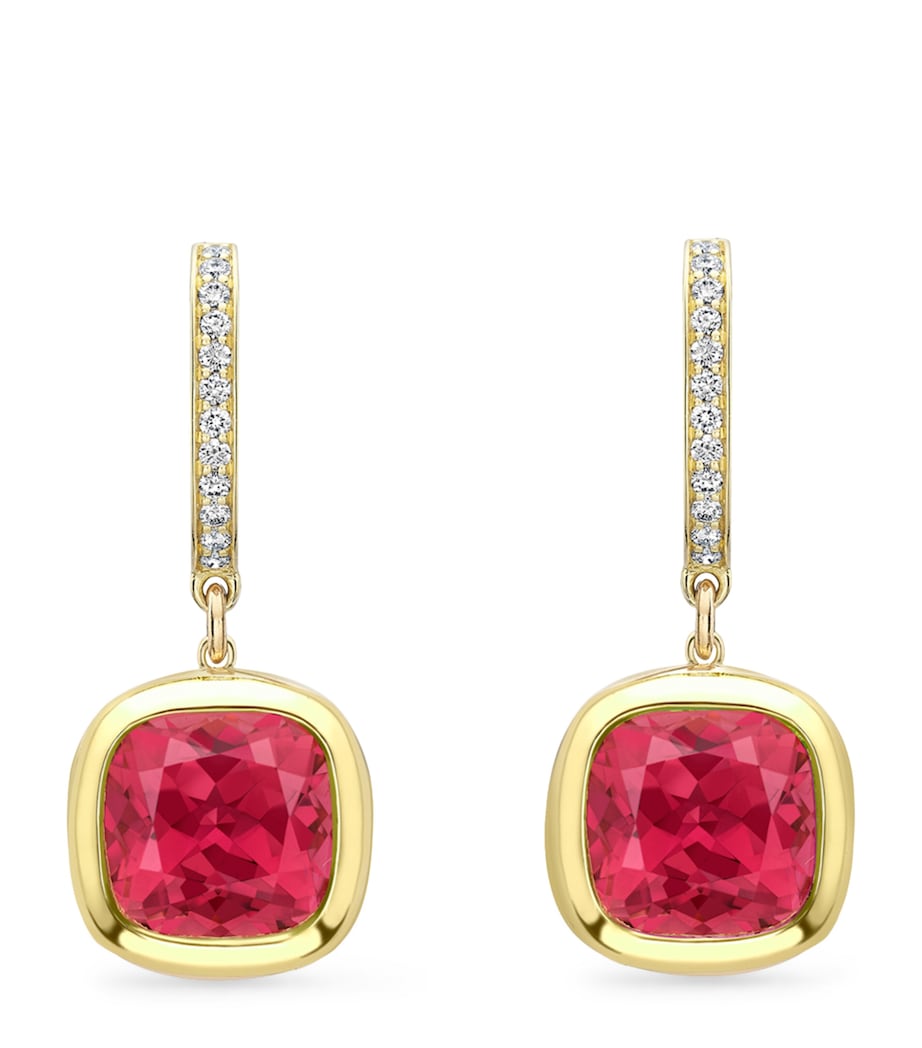 Boodles Yellow Gold, Diamond and Tourmaline Dolce Vita Earrings Yellow Gold Image 1