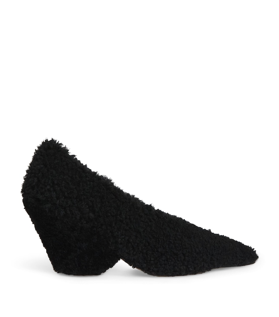 Shearling Rhys Pumps 80 BLACK Image 1