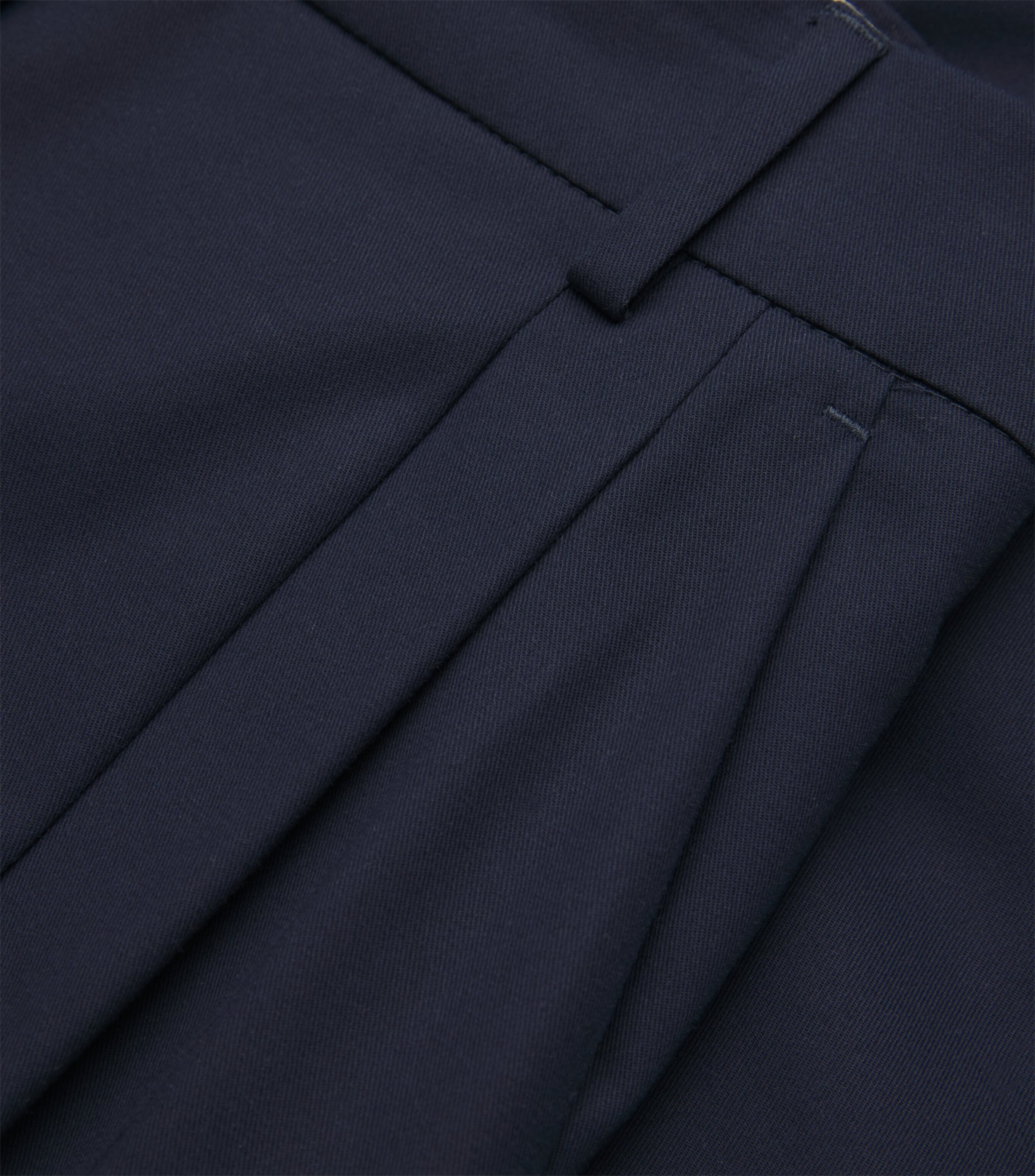 Cotton Wide-Leg Trousers NAVY Image 5