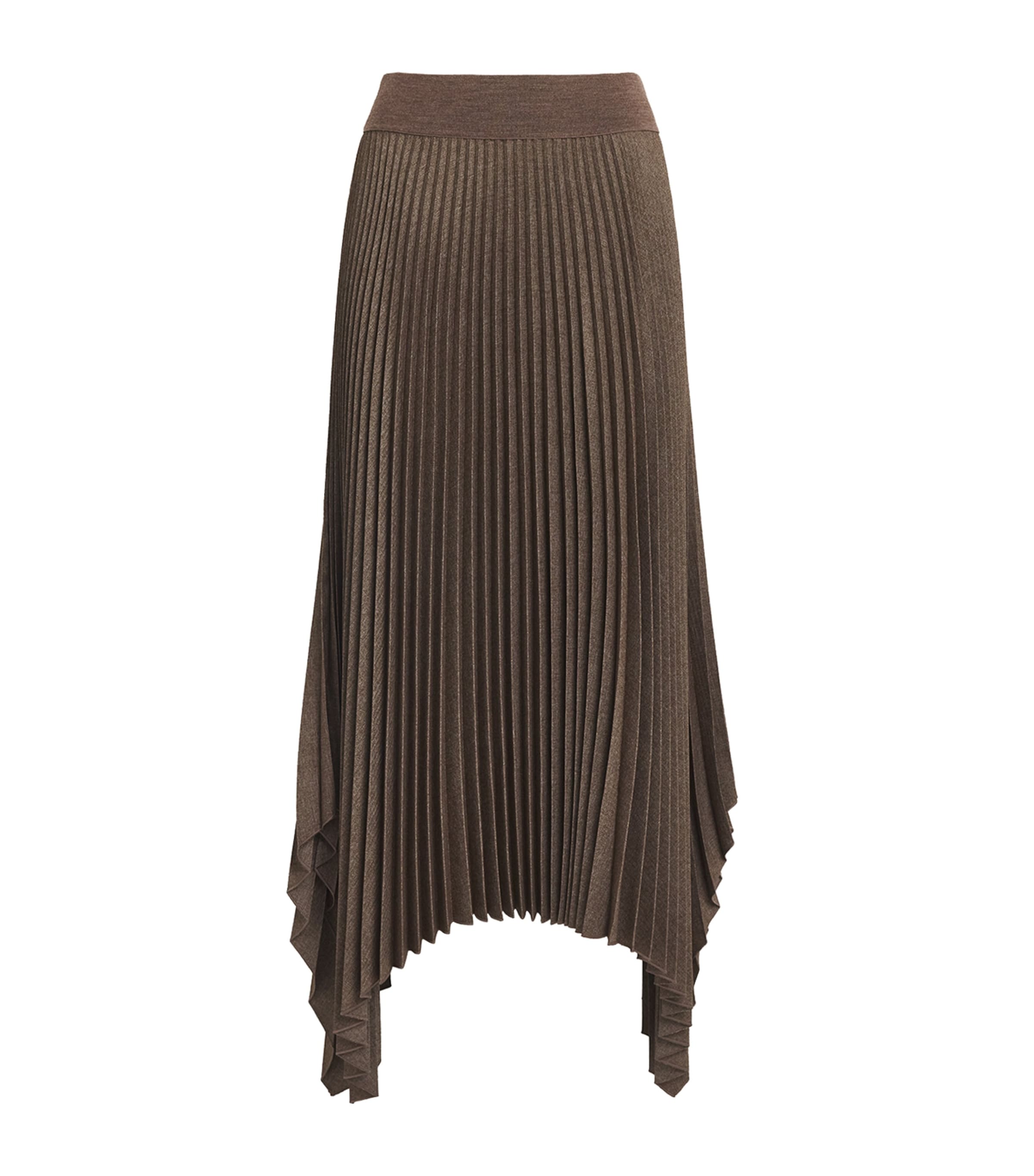 Joseph Pleated Ade Midi Skirt In Brown