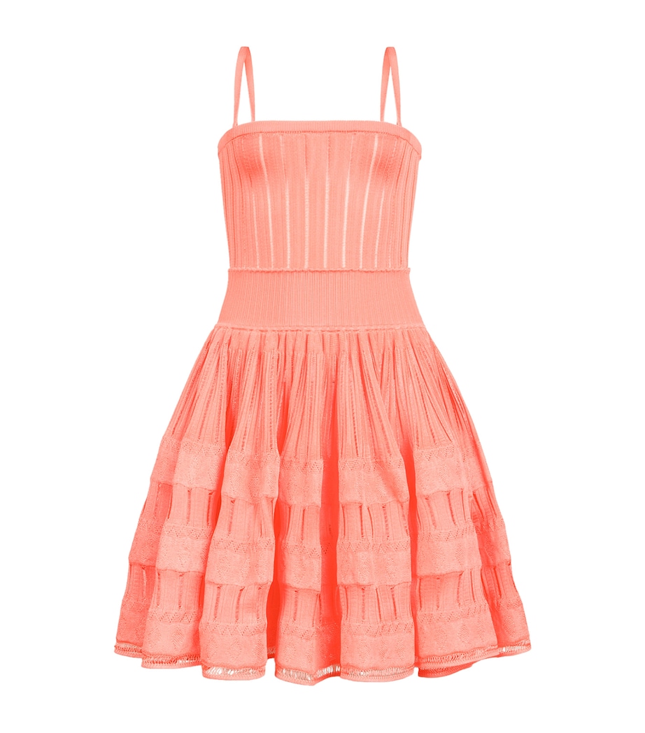 Alaïa Womens Crinoline Mini Dress Coral Image 1