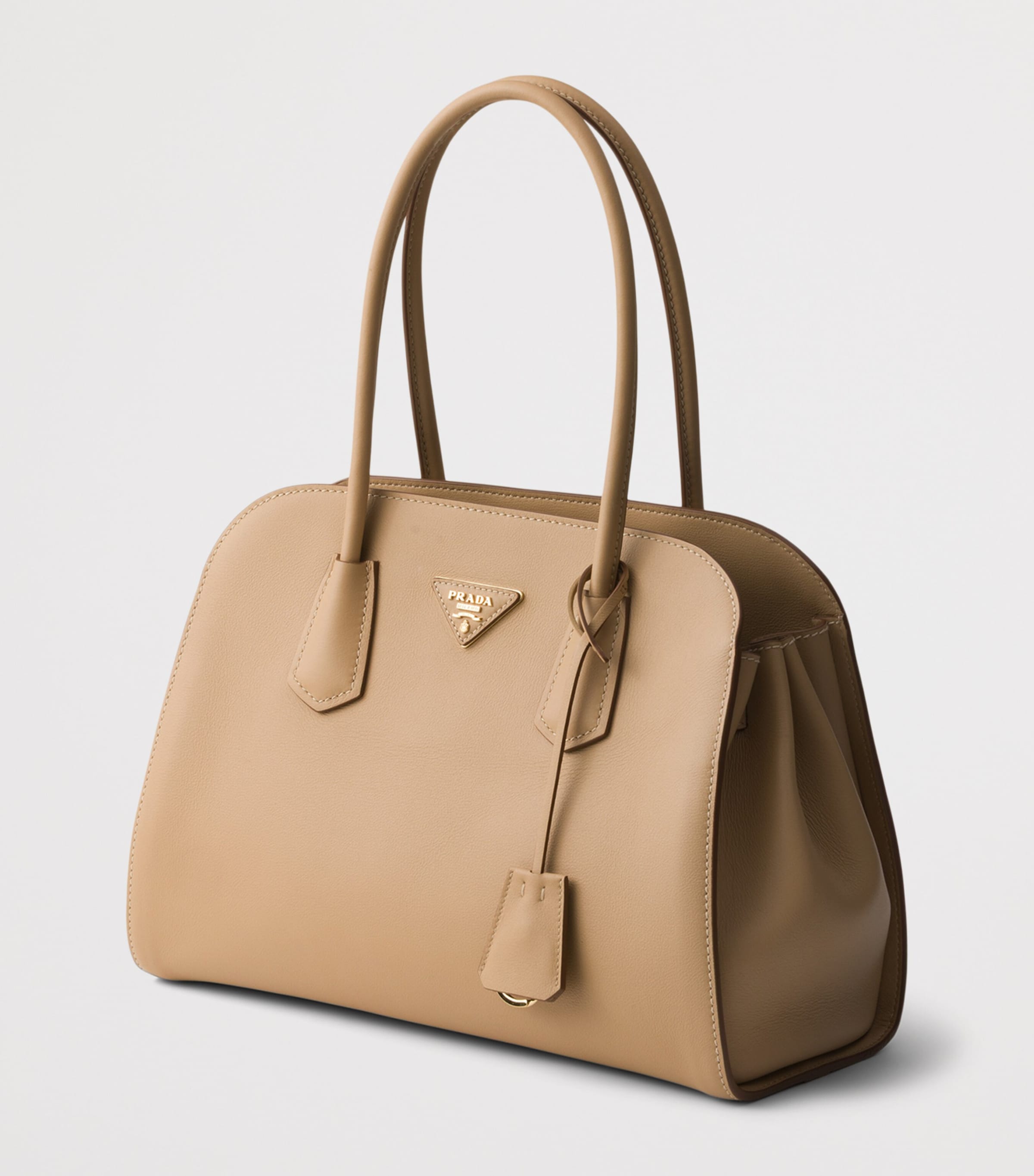 Prada Medium Leather Top-Handle Bag Image 2