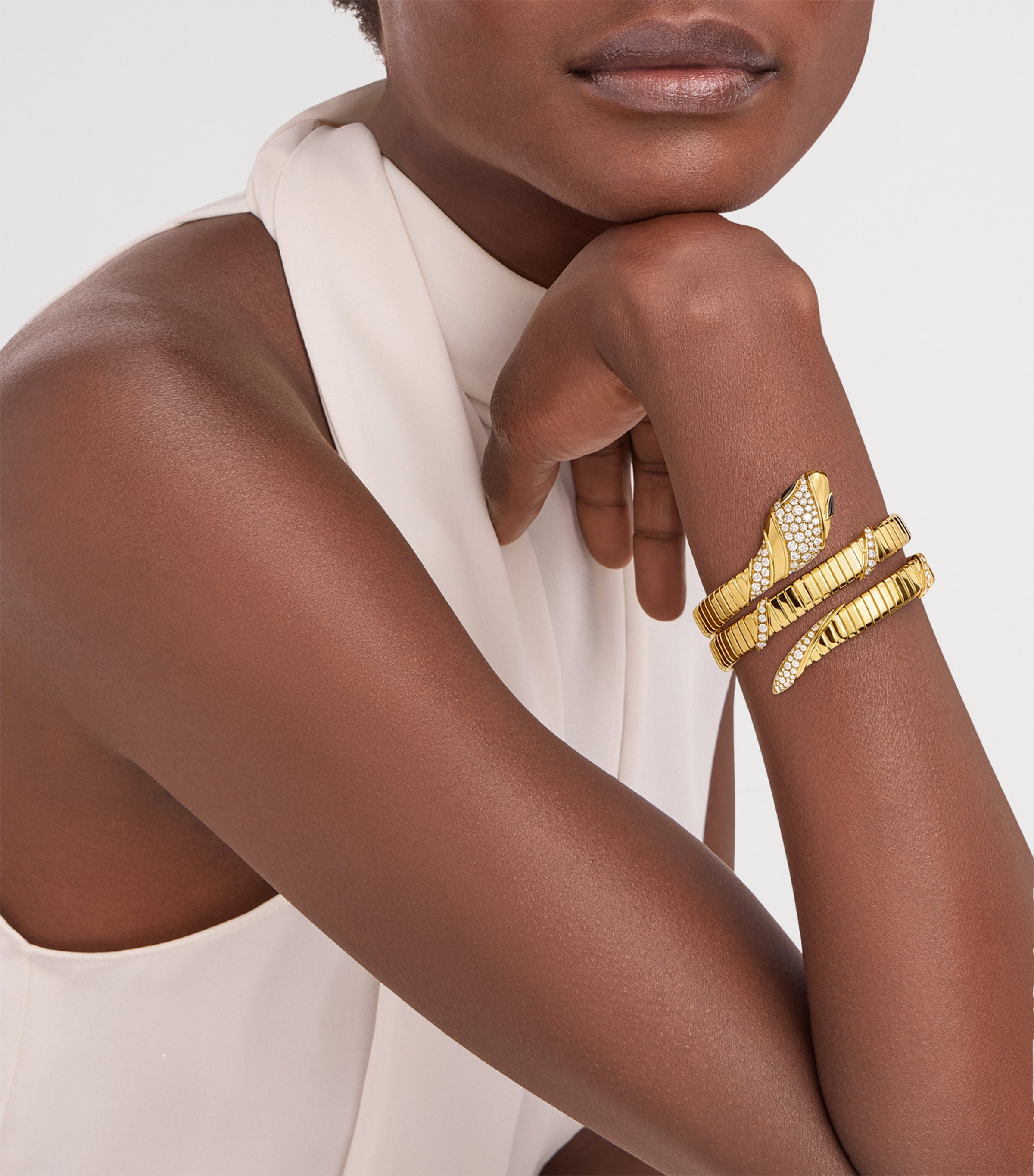 Yellow Gold and Diamond Serpenti Tubogas Bracelet YELLOW GOLD Image 4