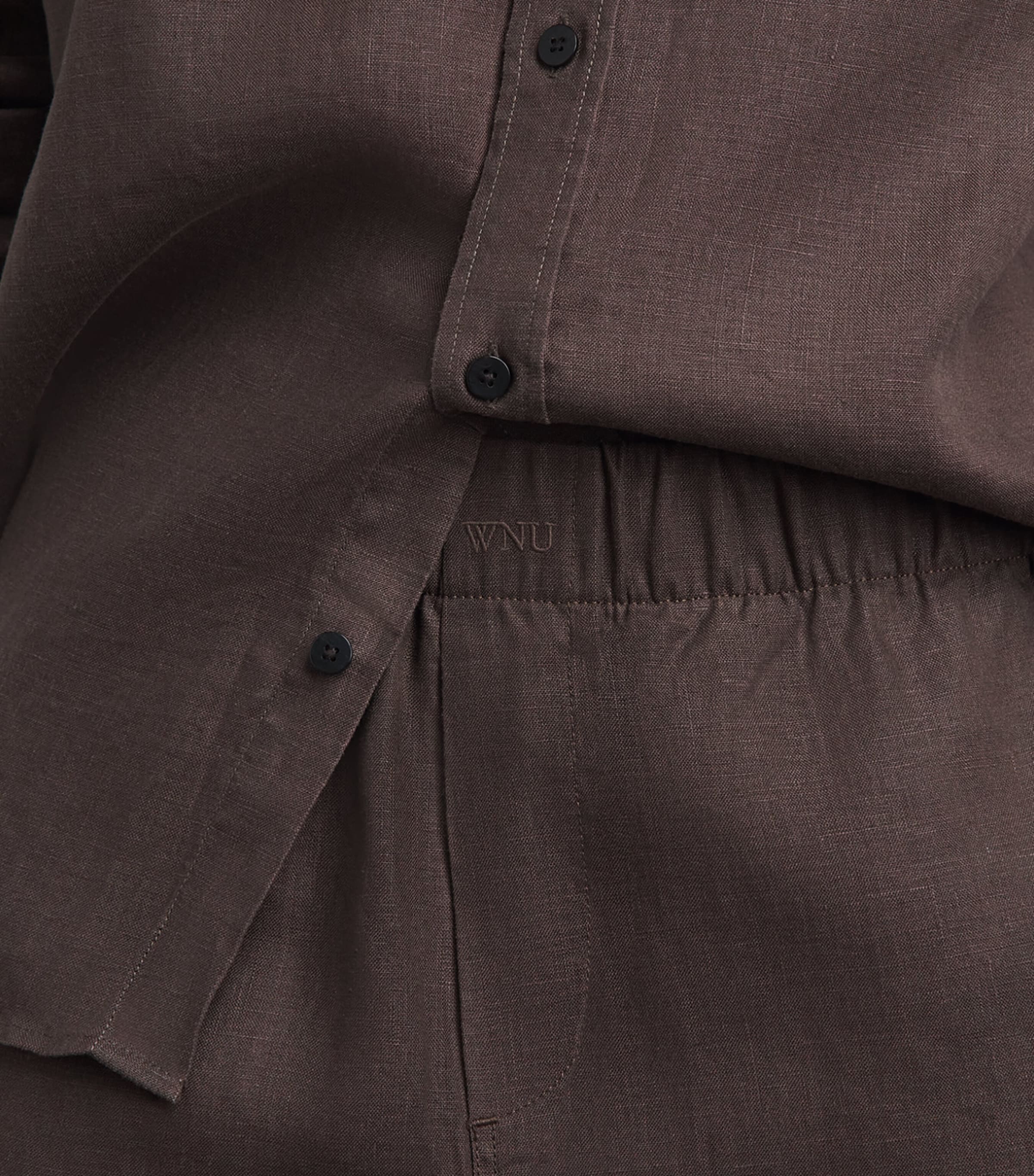 With Nothing Underneath Womens Hemp The Palazzo Trousers Chocolate Image 3
