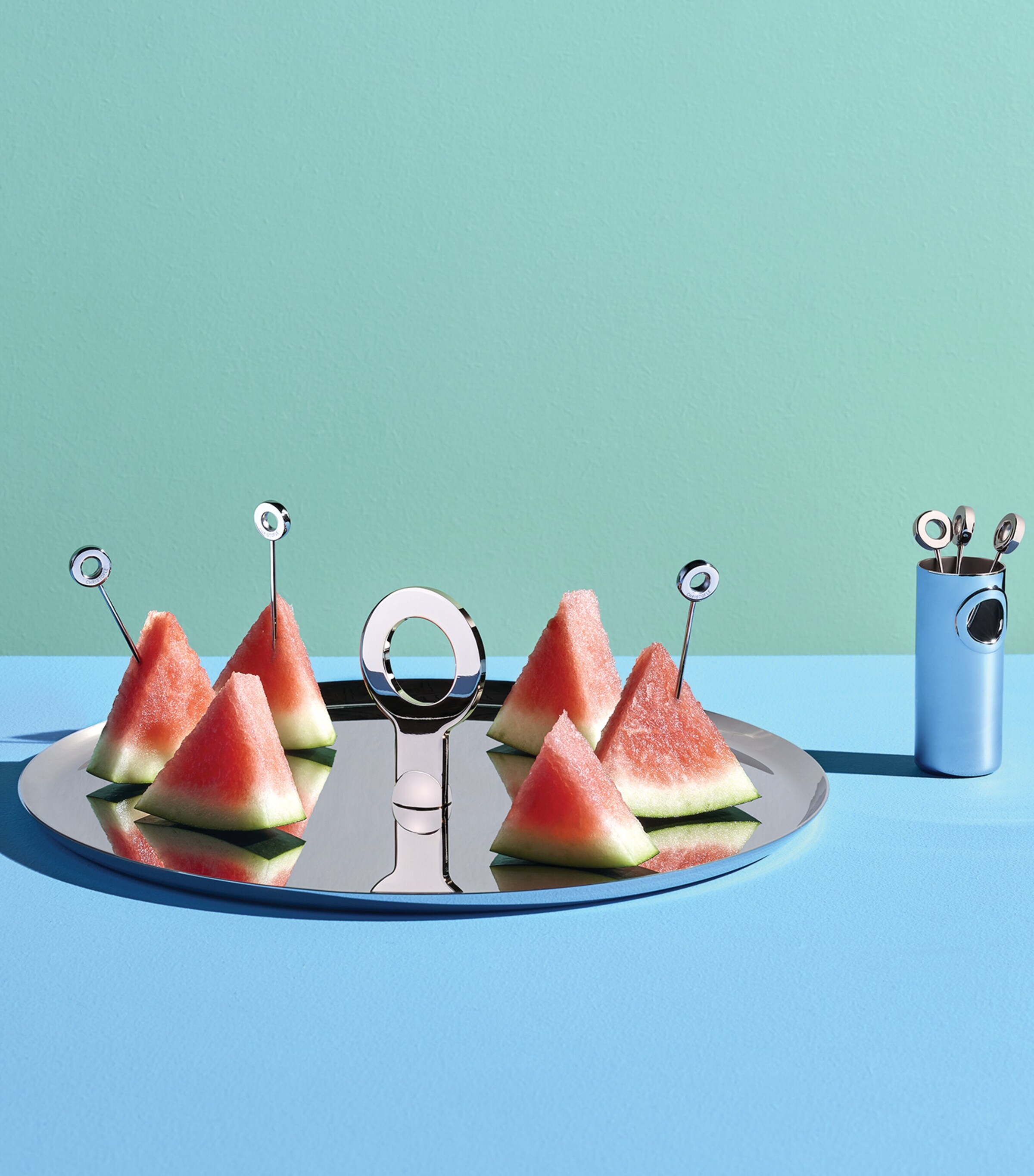 Stainless Steel OH de Christofle Cocktail Picks Holder SILVER Image 4