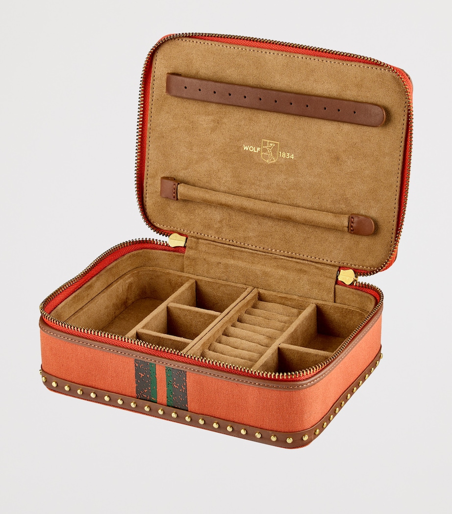 Ida Travel Zip Jewellery Case ORANGE Image 3