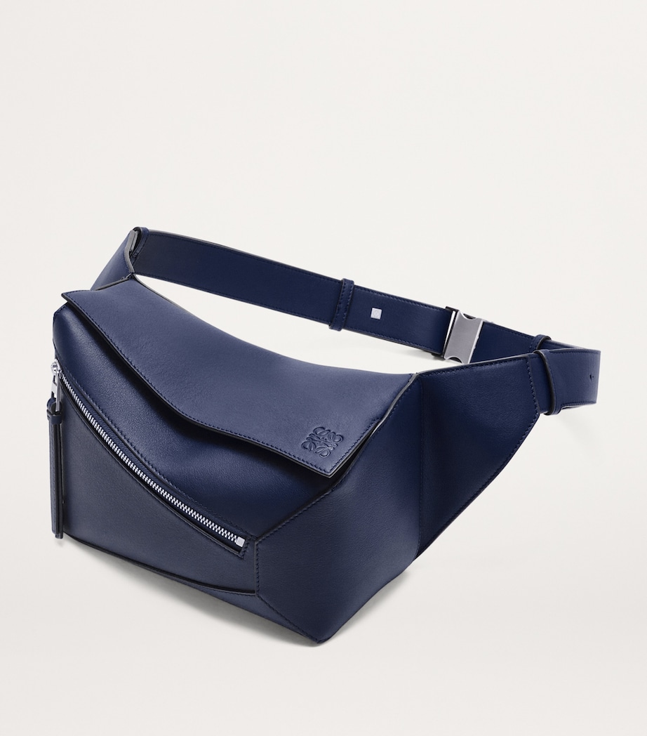 Small Leather Puzzle Edge Belt Bag ABYSS BLUE Image 2