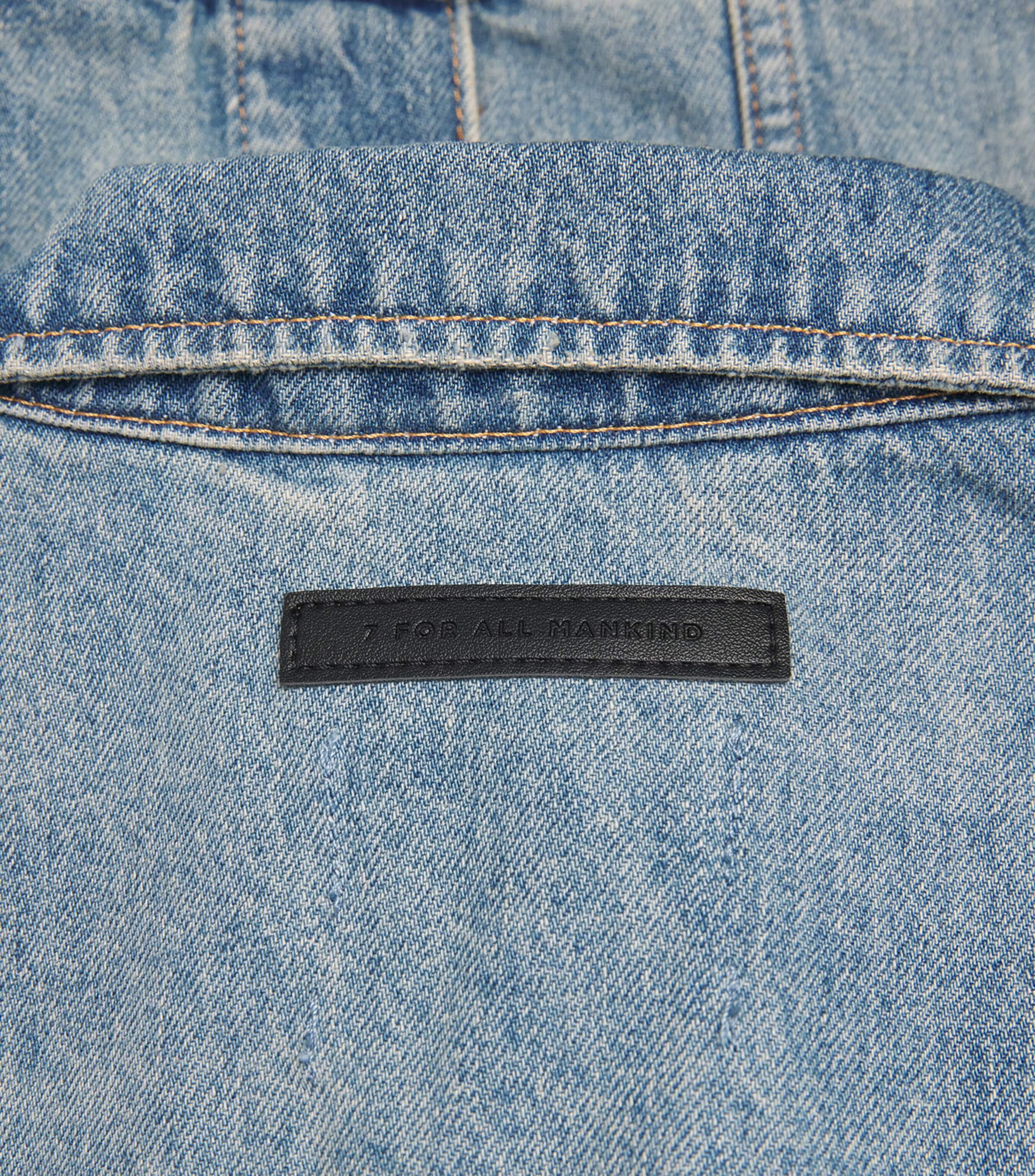 7 For All Mankind Mens Denim Jacket Mid Blue Image 6