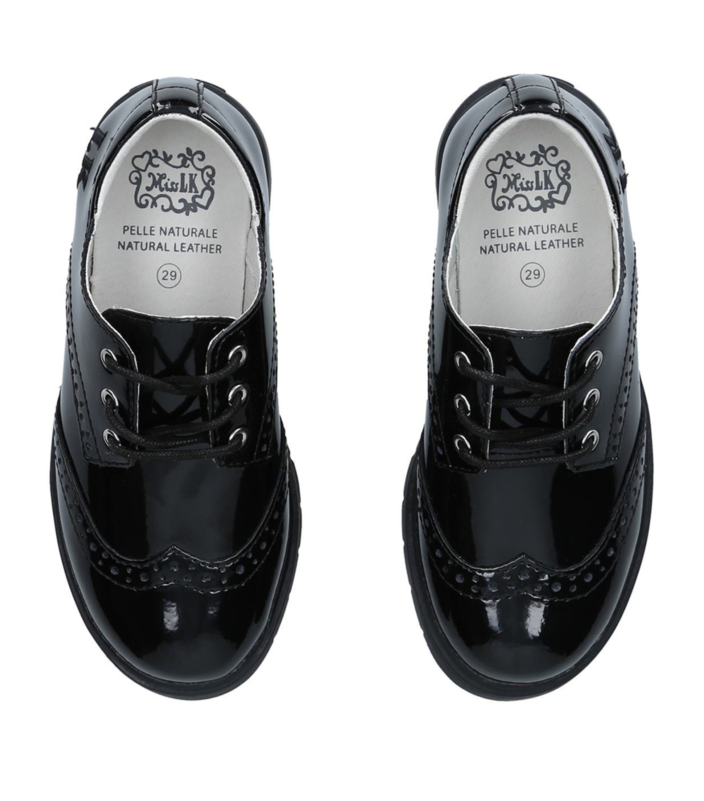 Lelli Kelly Patent Leather Florence Brogues Black Image 4