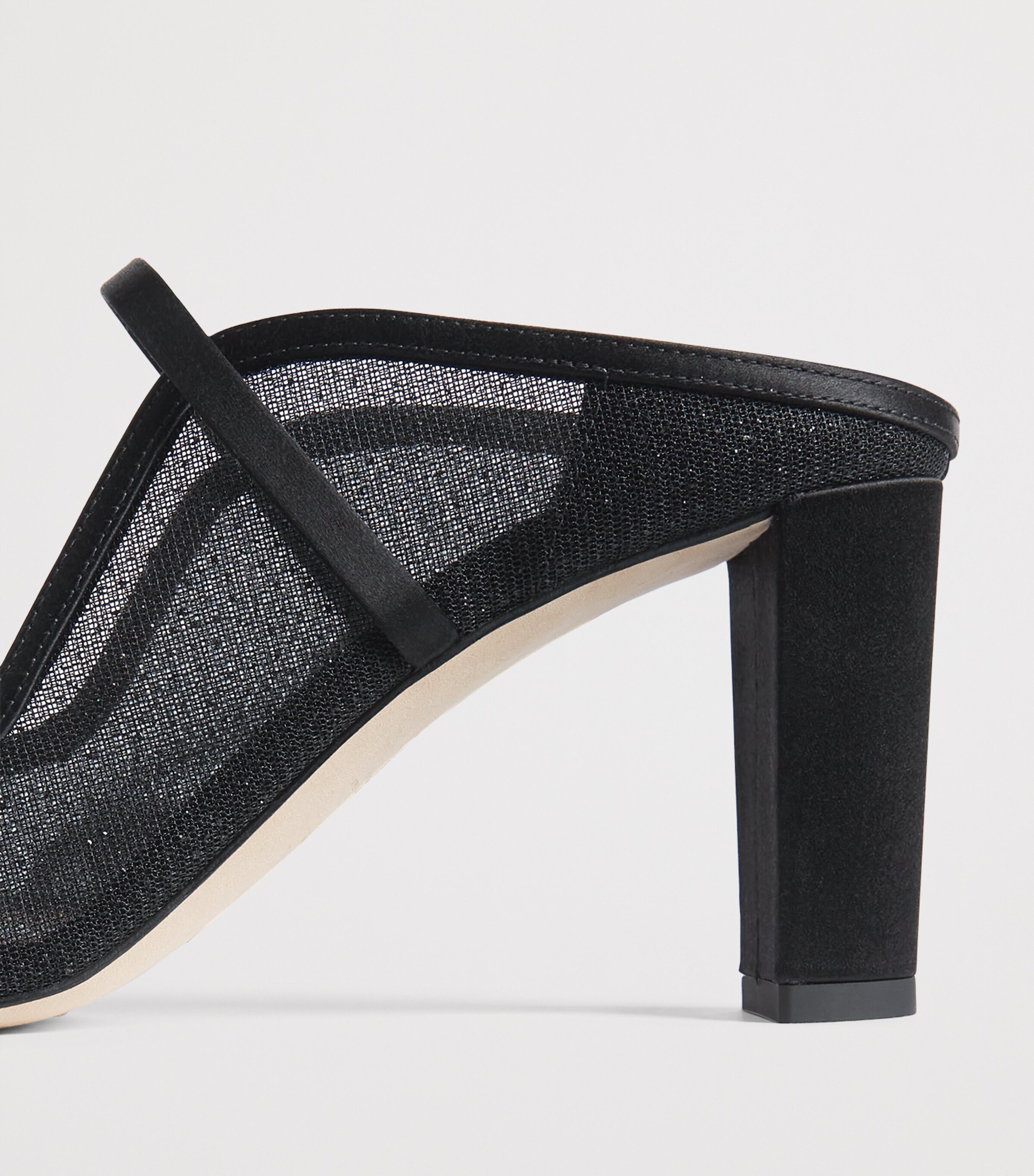 Malone Souliers Mesh Norah Heeled Sandals 70 Black Image 7