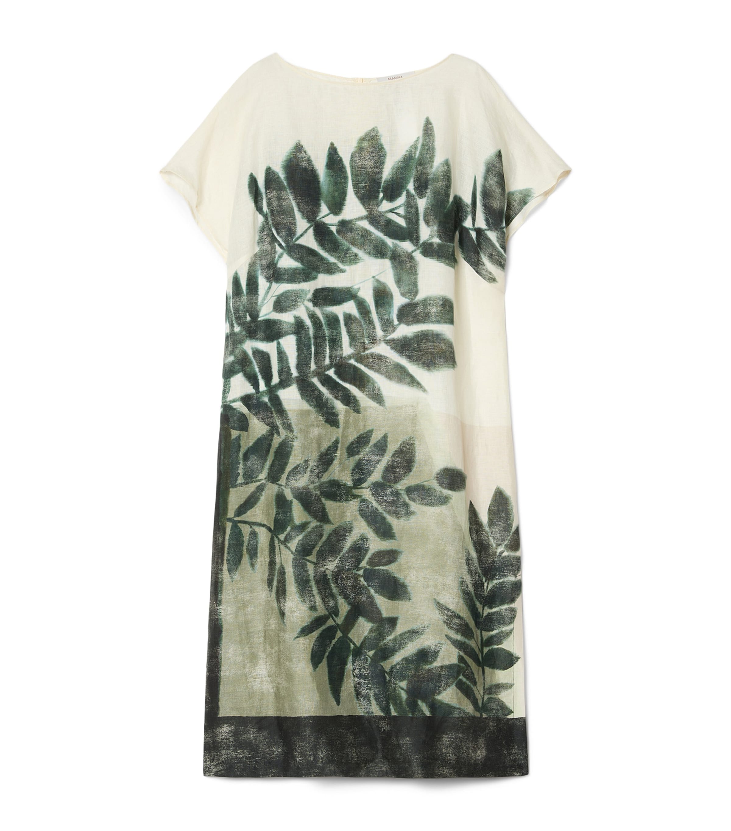 Marina Rinaldi Womens Linen Canvas Midi Dress Olive Green Image 1