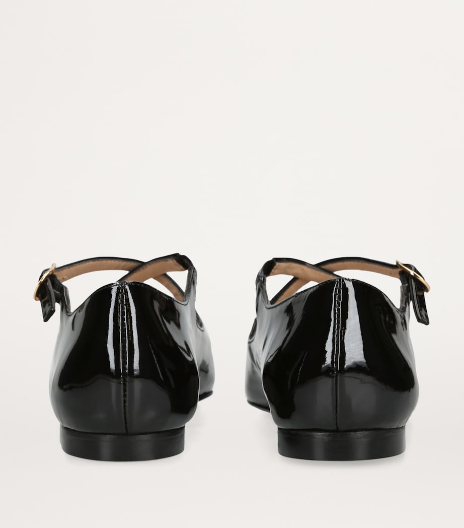 Patent Leather Clem Ballet Flats BLACK Image 2
