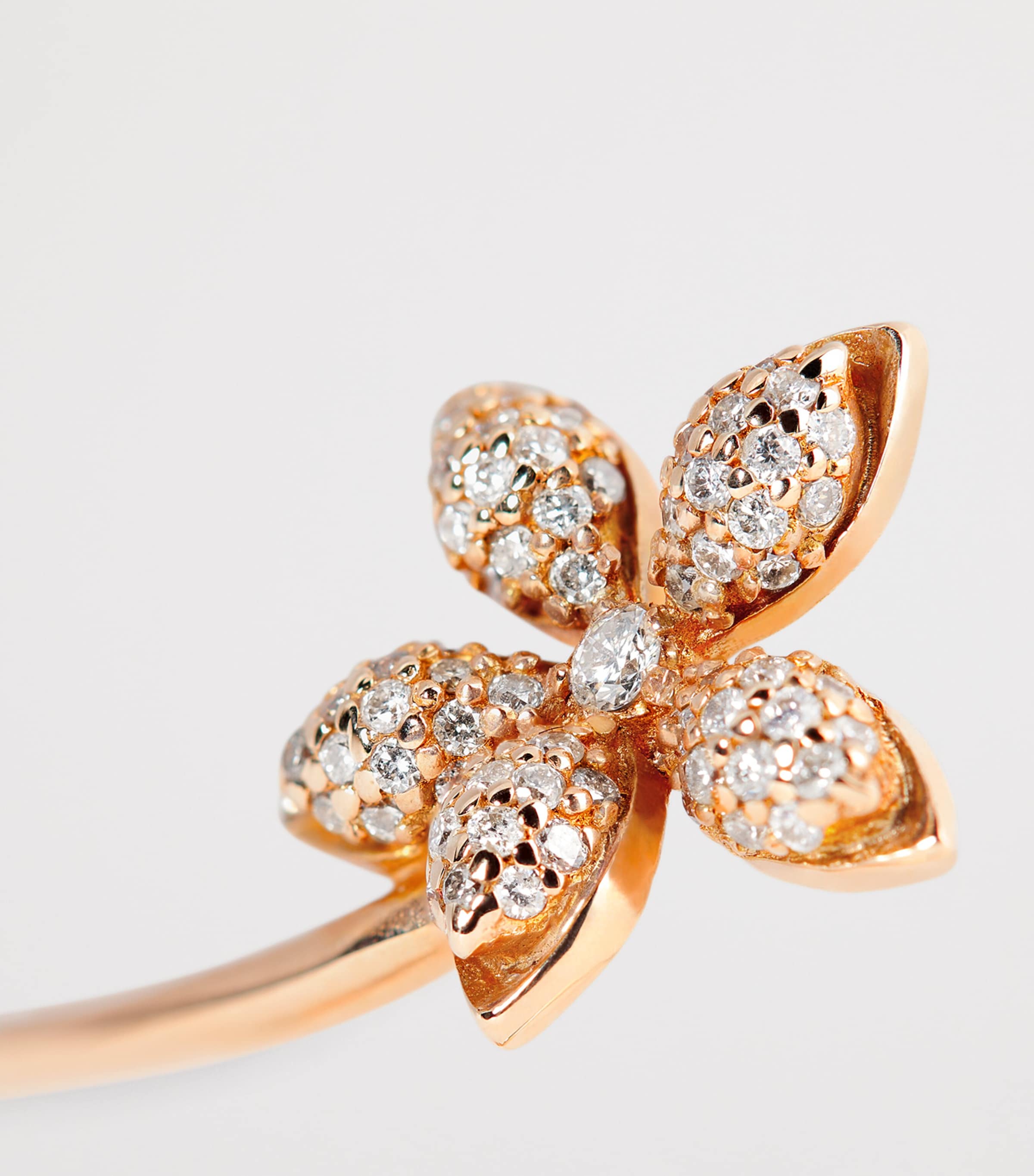 Rose Gold and Diamond Apple Seed Bangle ROSE GOLD Image 5