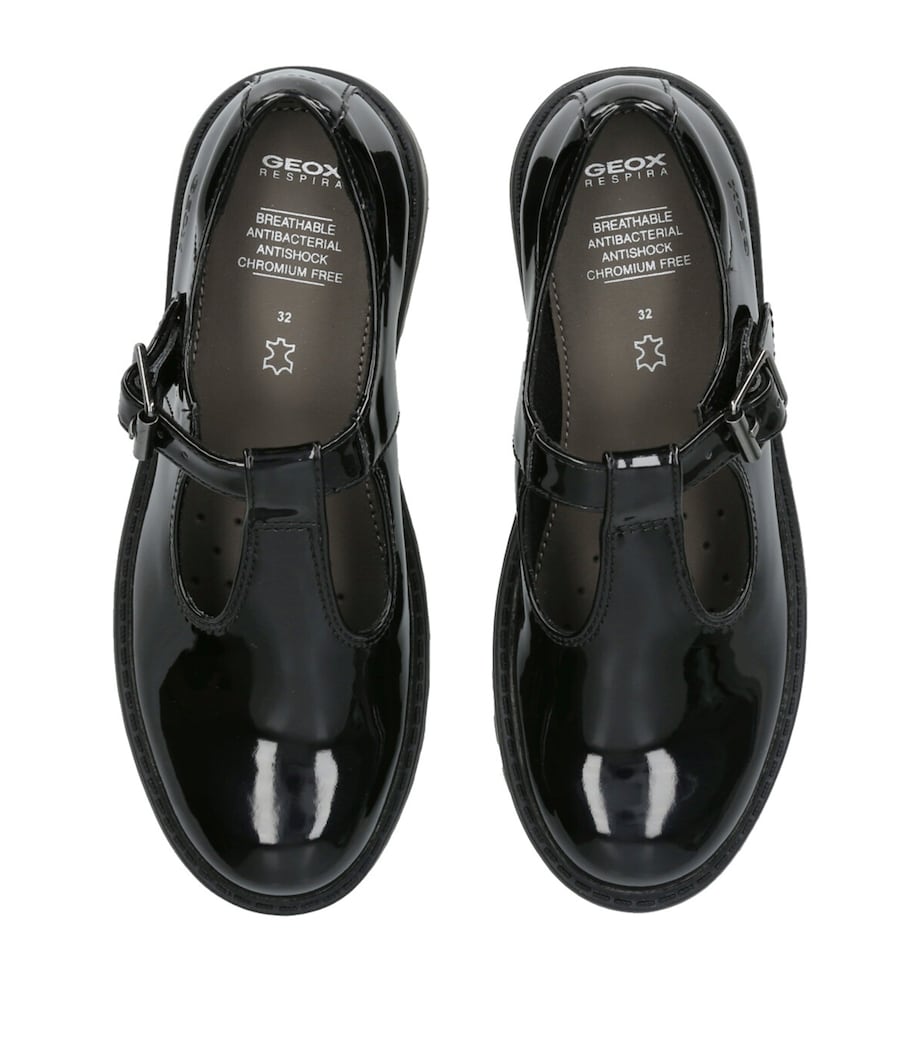 Geox Kids Patent Casey Mary Janes Black Image 4